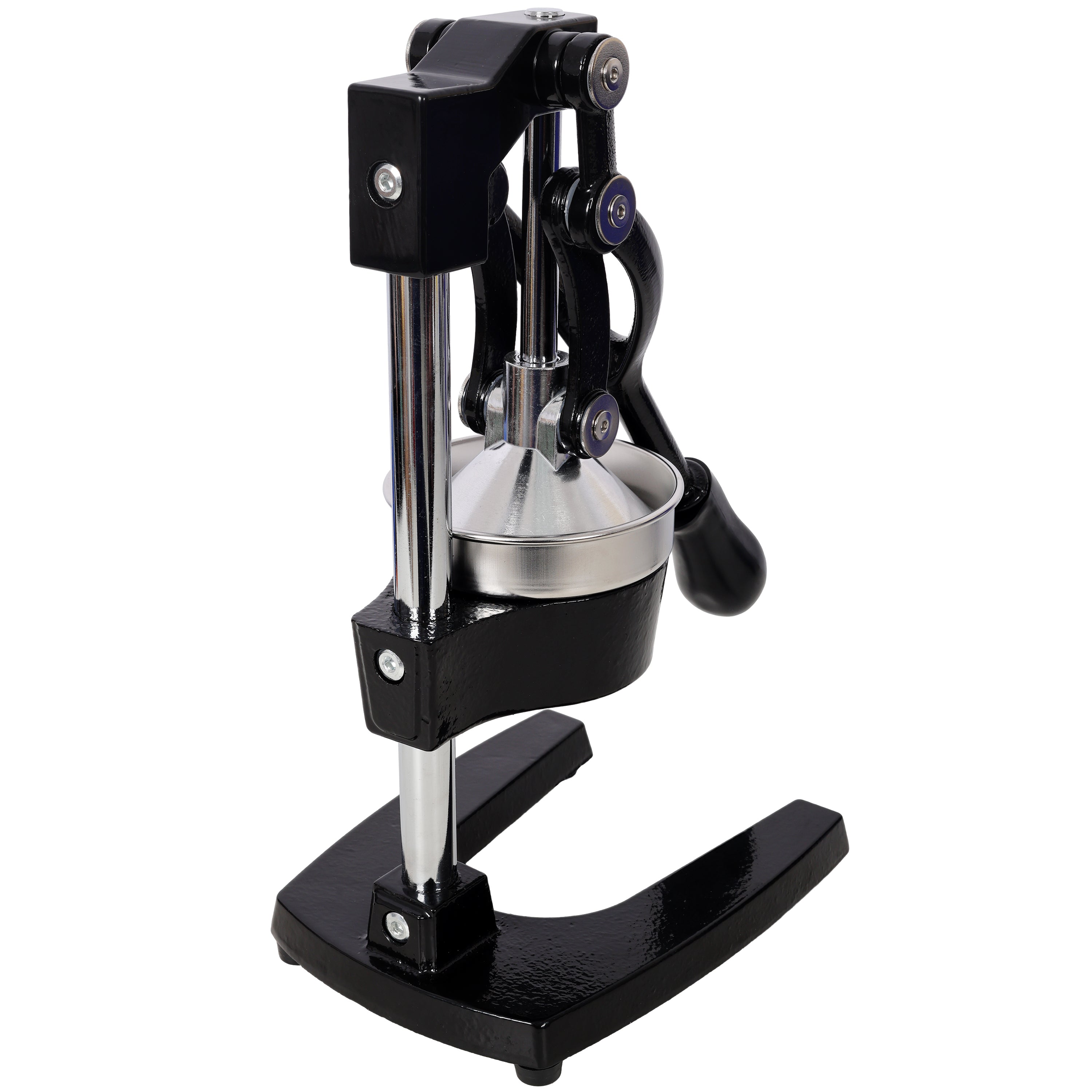 Cast Iron Citrus Juicer , Extra-Large Commercial Grade Manual Hand Press , Heavy Duty Countertop Squeezer for Fresh Orange Juice,Black Color