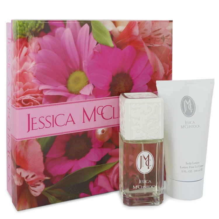 Jessica McClintock Gift Set -- 3.4 oz EDP Spray + 5 oz Body Lotion for Women