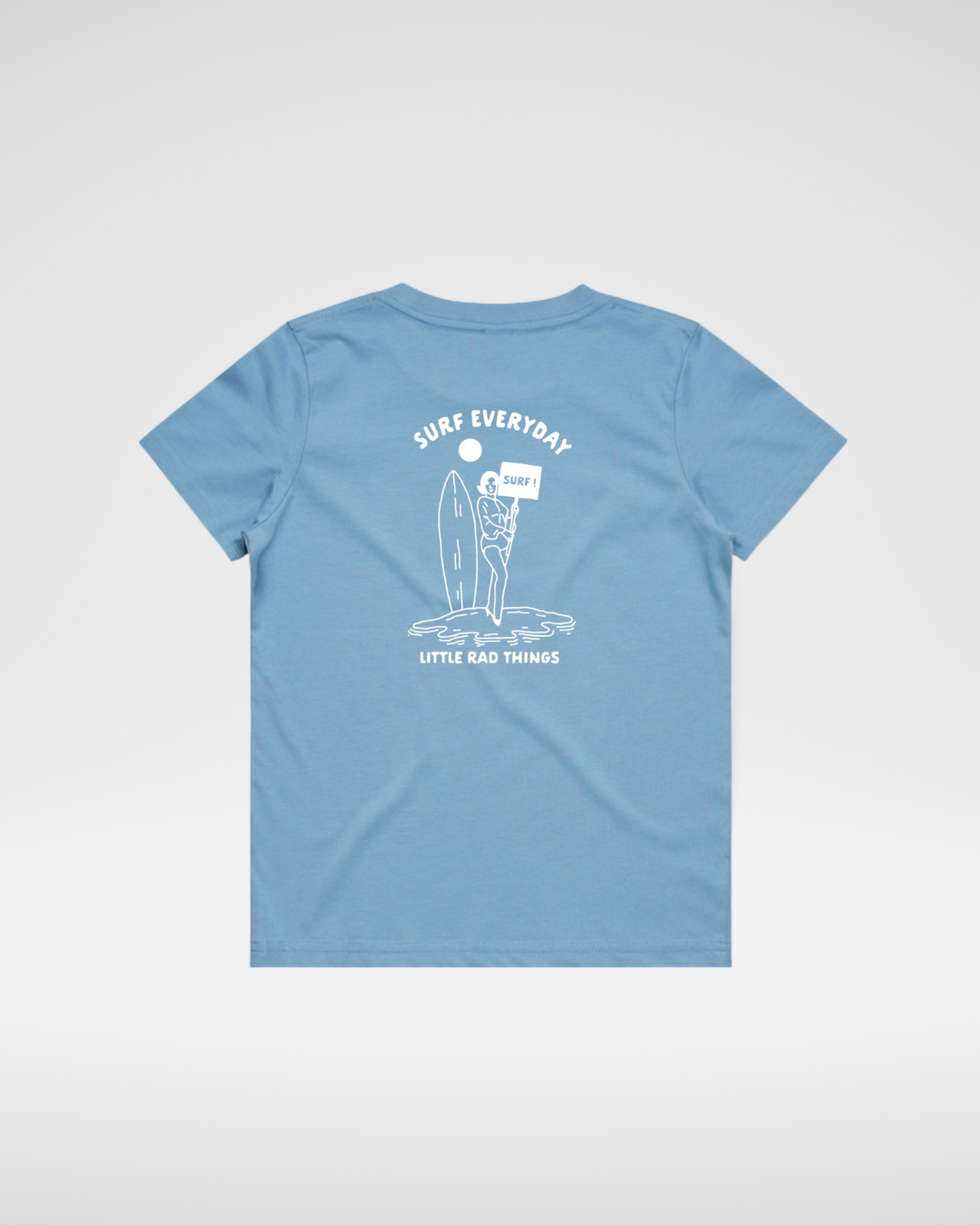 SURFS UP GIRL TEE - CLOUD BLUE