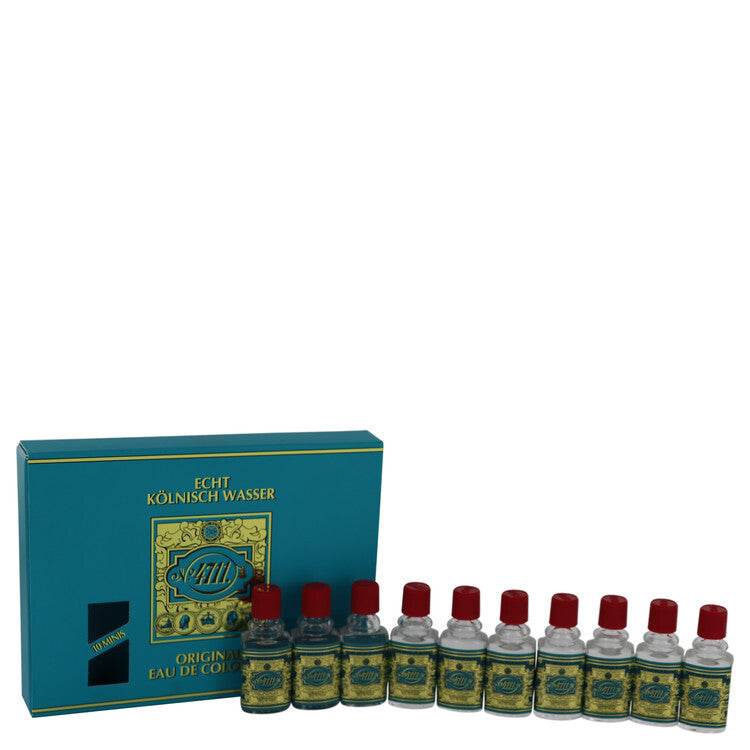 4711 Gift Set - 10 Travel Size Eau de Cologne 0.10 oz in Gift Box for Men