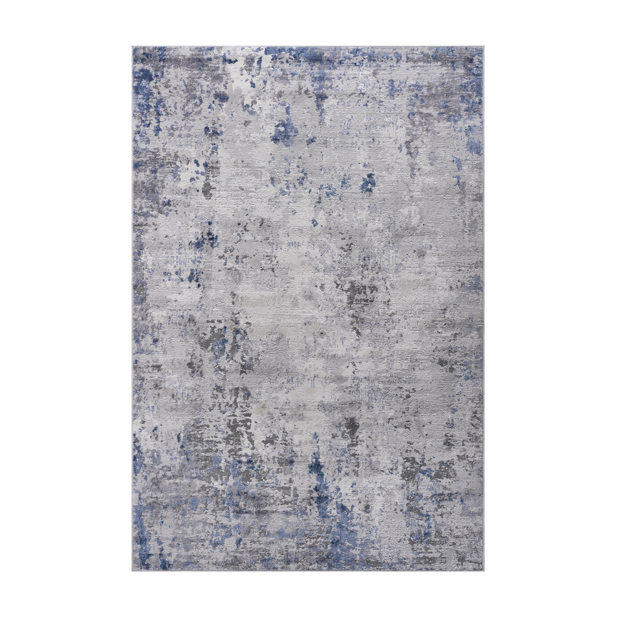 NAAR MARFI Collection 6X9 Silver / Blue / Abstract Area Rug