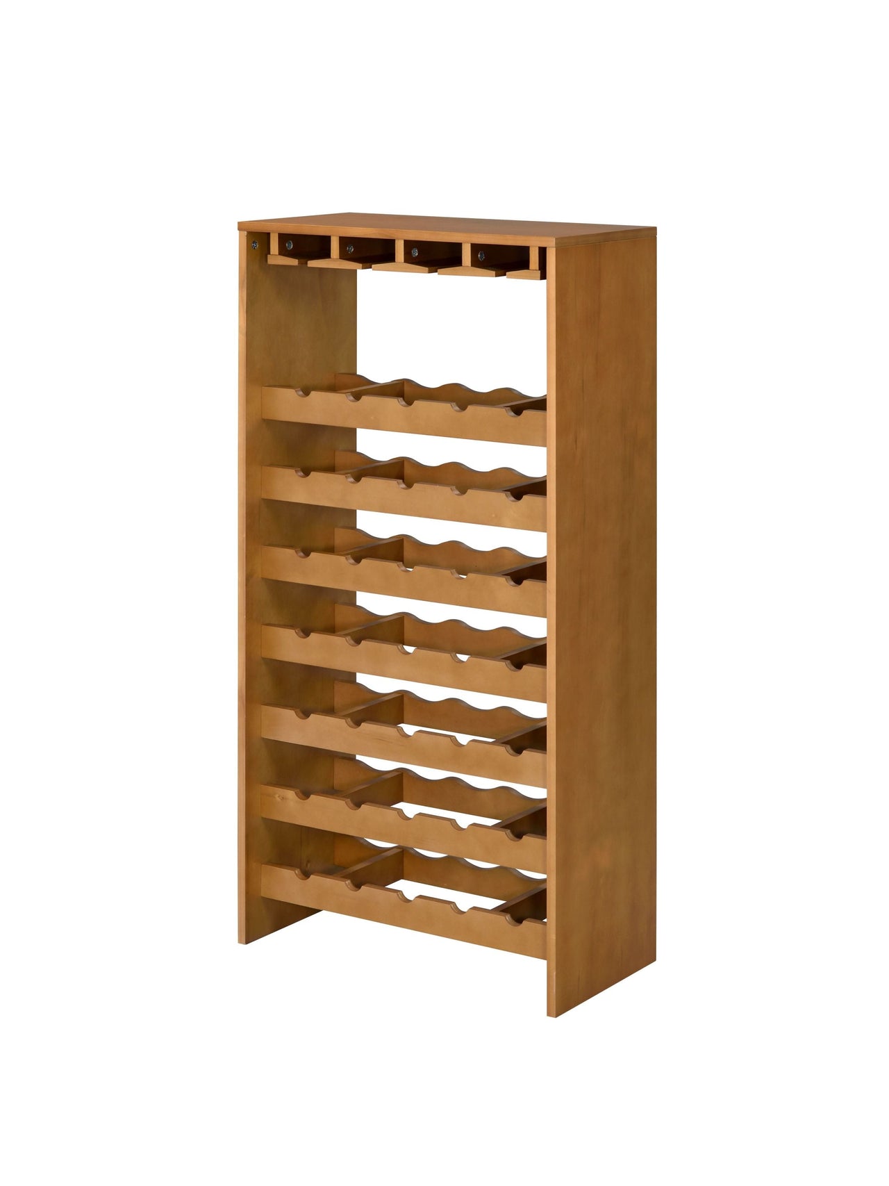 Hanzi Oak Finish Wine Rack