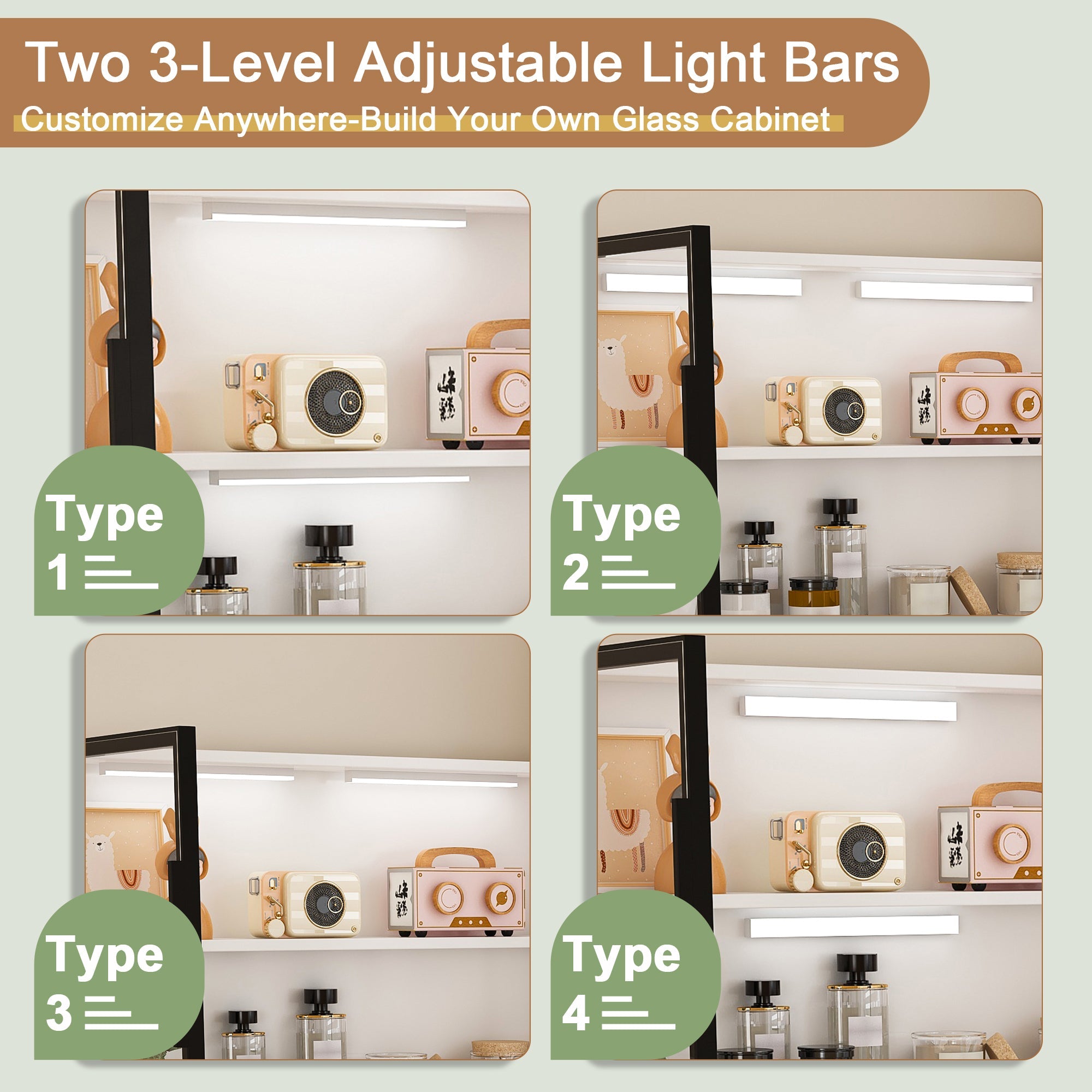 White L-Shaped Computer Desk with Glass Cabinets, Built-In LED Lights, USB Charging Ports, and Keyboard Tray - Ergonomic Office Furniture for Home and Corporate Workspaces