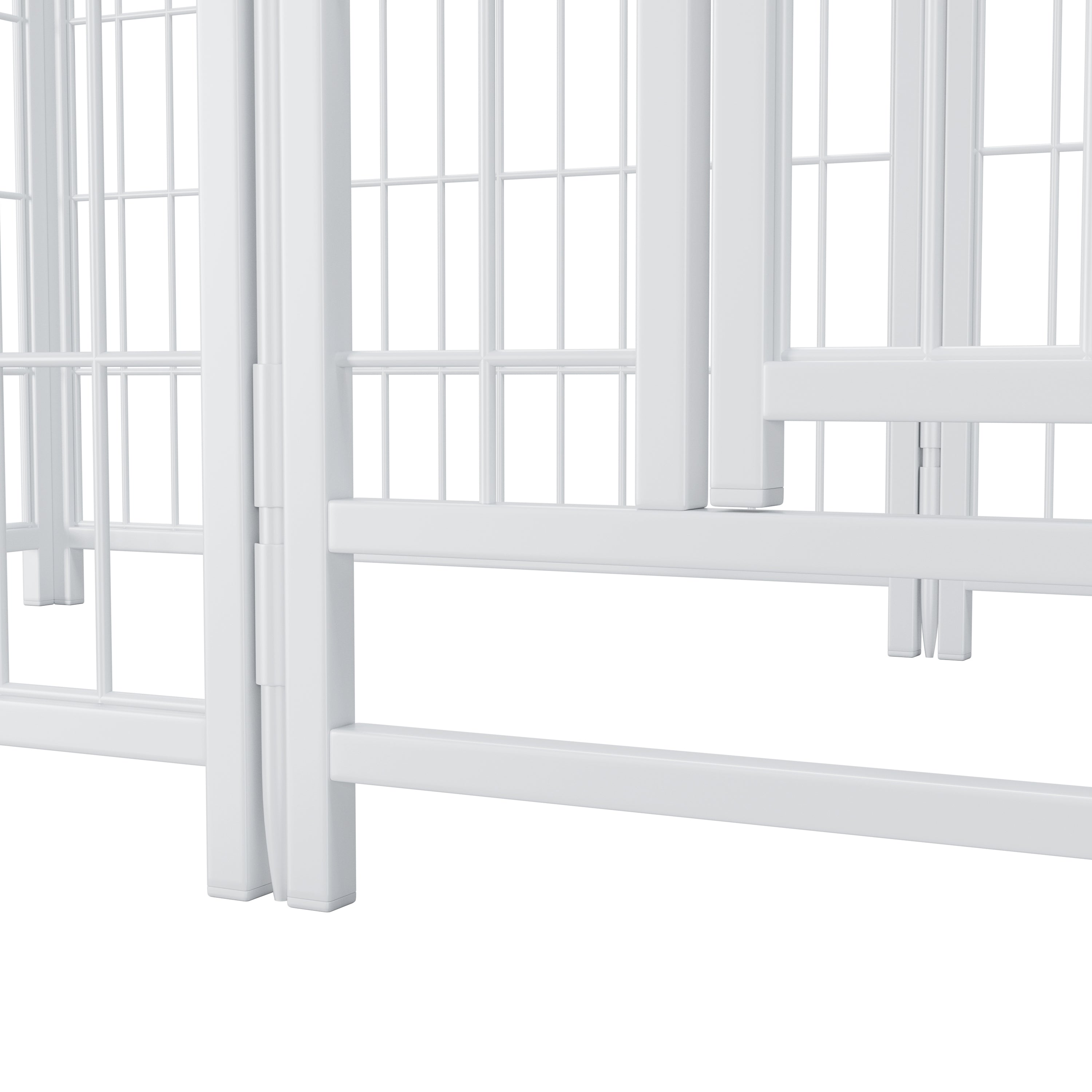 Dog Playpen Indoor 24 inch 8 Panels Metal Dog Pen Pet Dog Fence Outdoor Exercise Pen with Doors, Heavy Duty Dog Fence Puppy Pen for Large Medium Small Dogs Indoor Outdoor Foldable Pet Exercise Pen