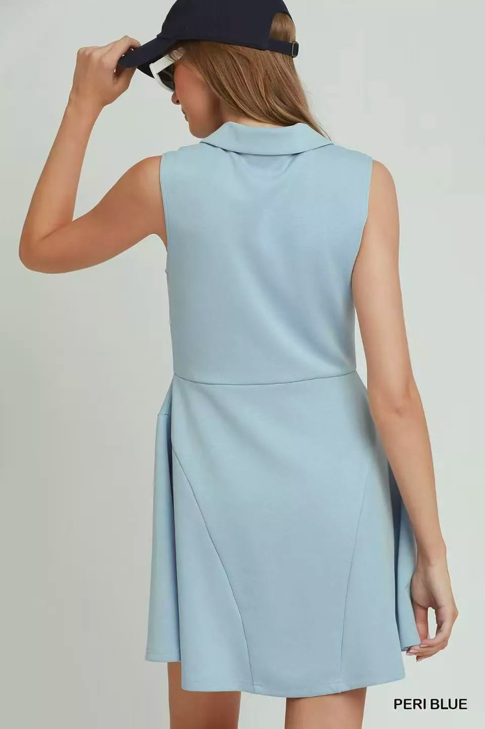 Umgee Collared Quarter Zip Tennis Dress