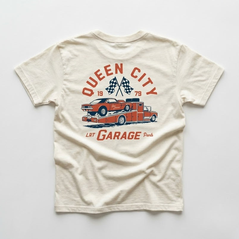 QUEEN CITY GARAGE TEE - VINTAGE CREAM