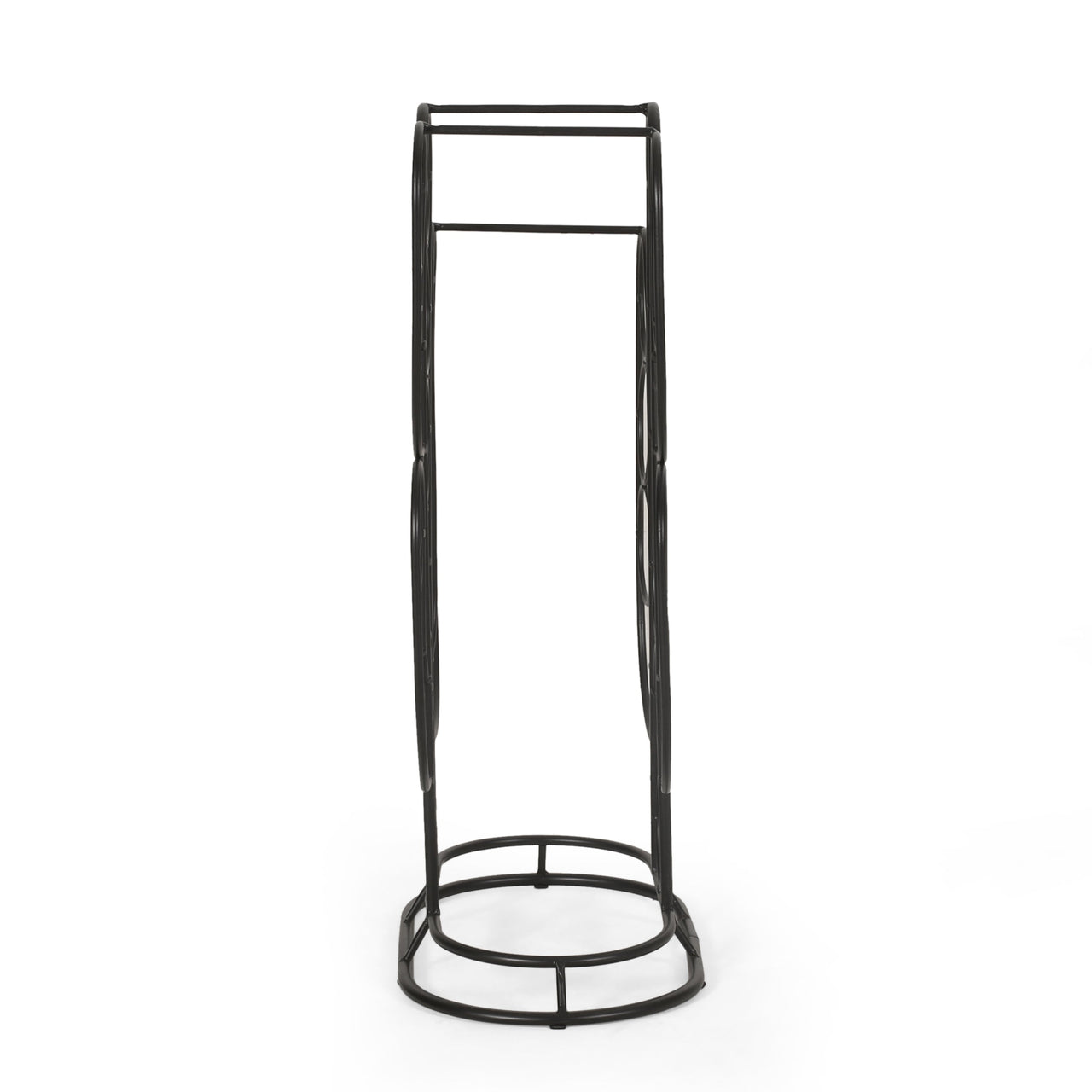 Modern Industrial Tabletop Wine Rack with Cactus Design in Black Metal for 13 Bottles