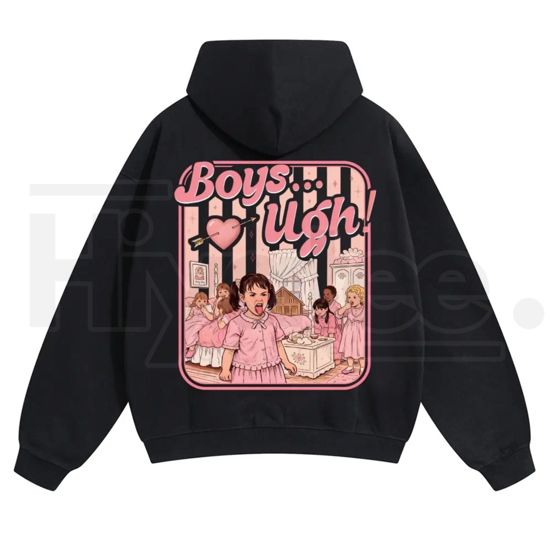 Unisex “Boys...Ugh!” 90s Movie Quote Hoodie – Funny Valentine's Streetwear Pullover, Retro Y2K Aesthetic Graphic Hoodie