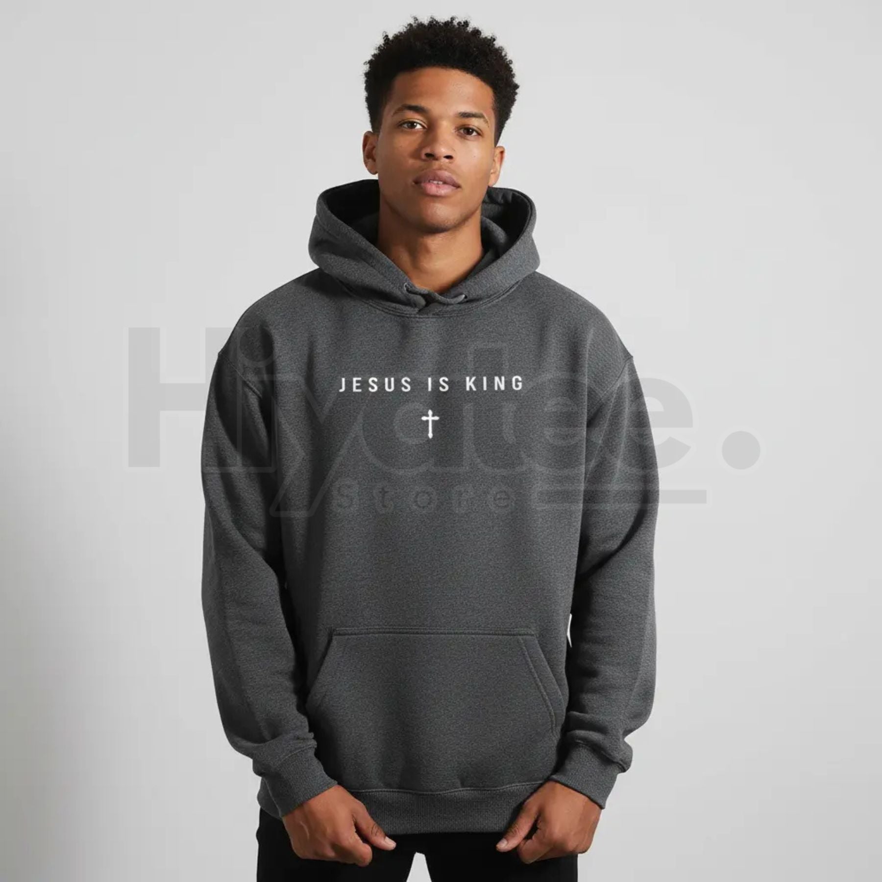 Men's Jesus Is King Cross Graphic Hoodie