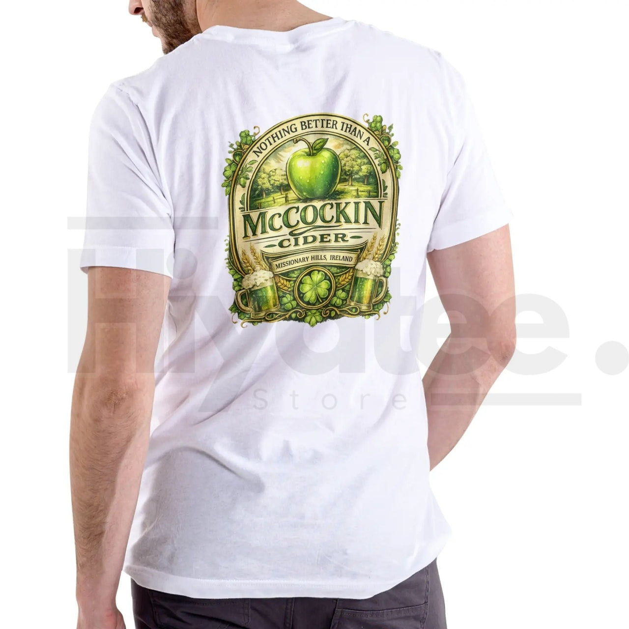 MCCOCKIN CIDER Funny Name T-Shirt – St. Patrick’s Day Unisex Cotton Tee