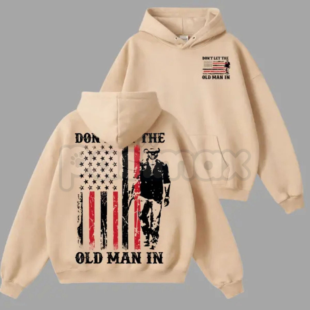 Don’t Let the Old Man In Hoodie – Inspirational Country Music Slogan Pullover, Vintage Staying Young Aesthetic Sweatshirt, Unisex Rugged Apparel