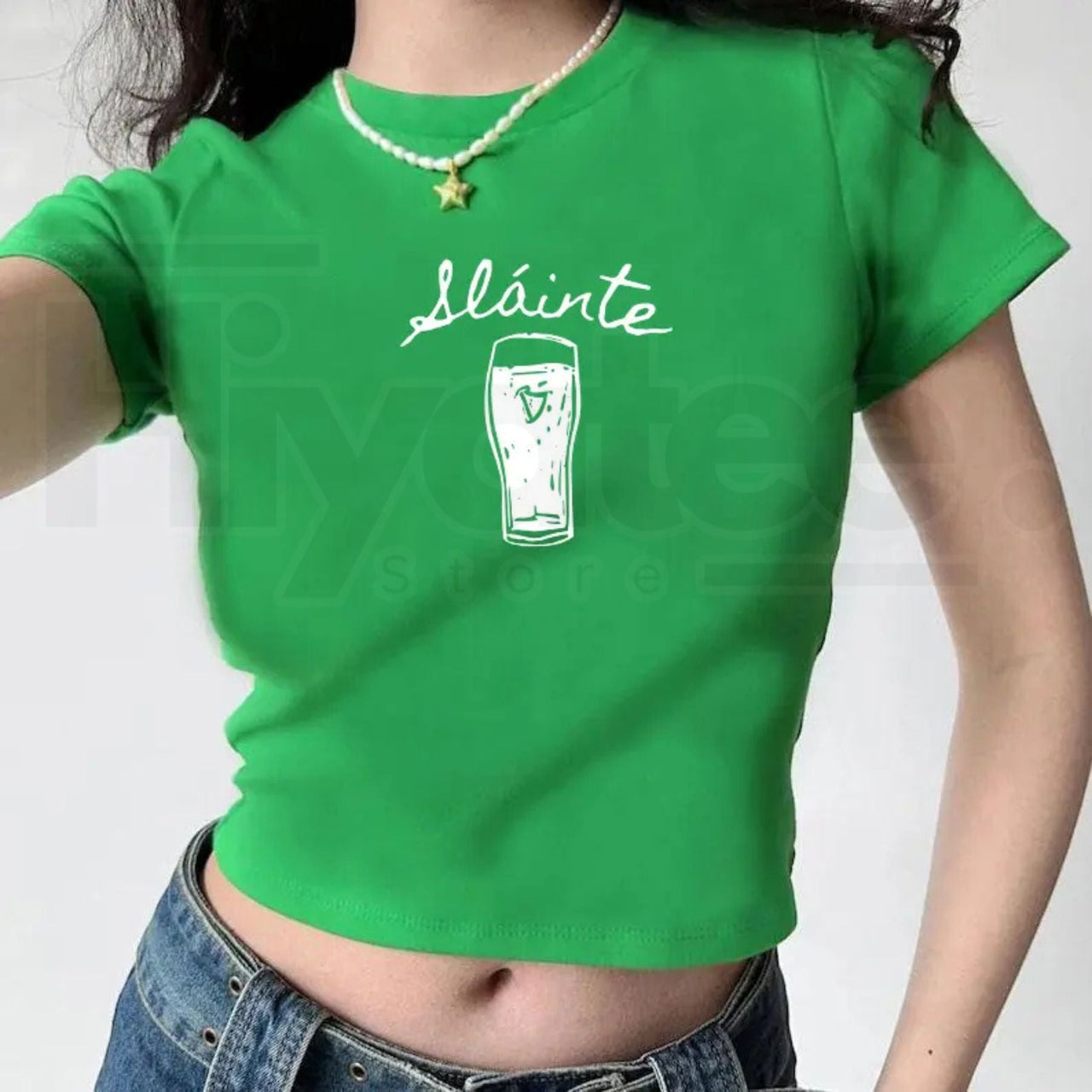Sláinte Guinness Baby Tee – Irish Beer St. Patrick's Day Crop Top