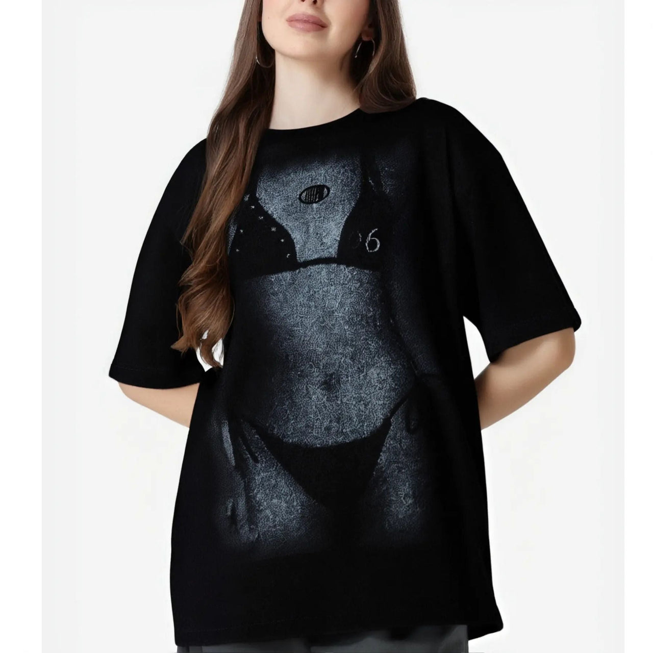 Beach Art T-Shirt - Vintage Summer Graphic Tee, Oversized Loose Fit Streetwear