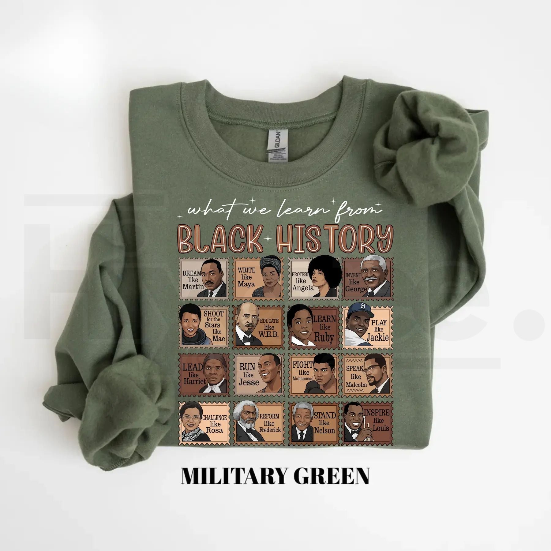 What We Learn From Black History Sweatshirt: Black History Month Pride Crewneck