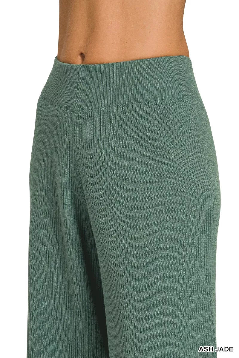 Zenana Viscose Sweater Top & Pants Set