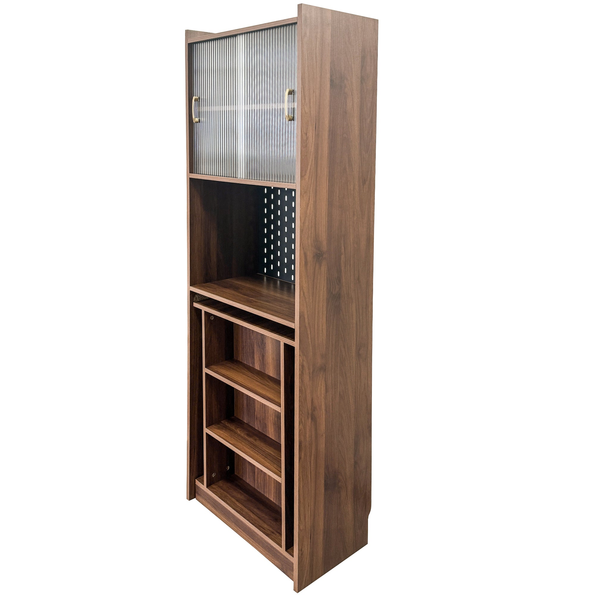 Folding Desk with Storage, Space-Saving Foldable Computer Desk for Small Spaces, Writing Study Table for Home Office, Bedroom, Dorm, Apartment