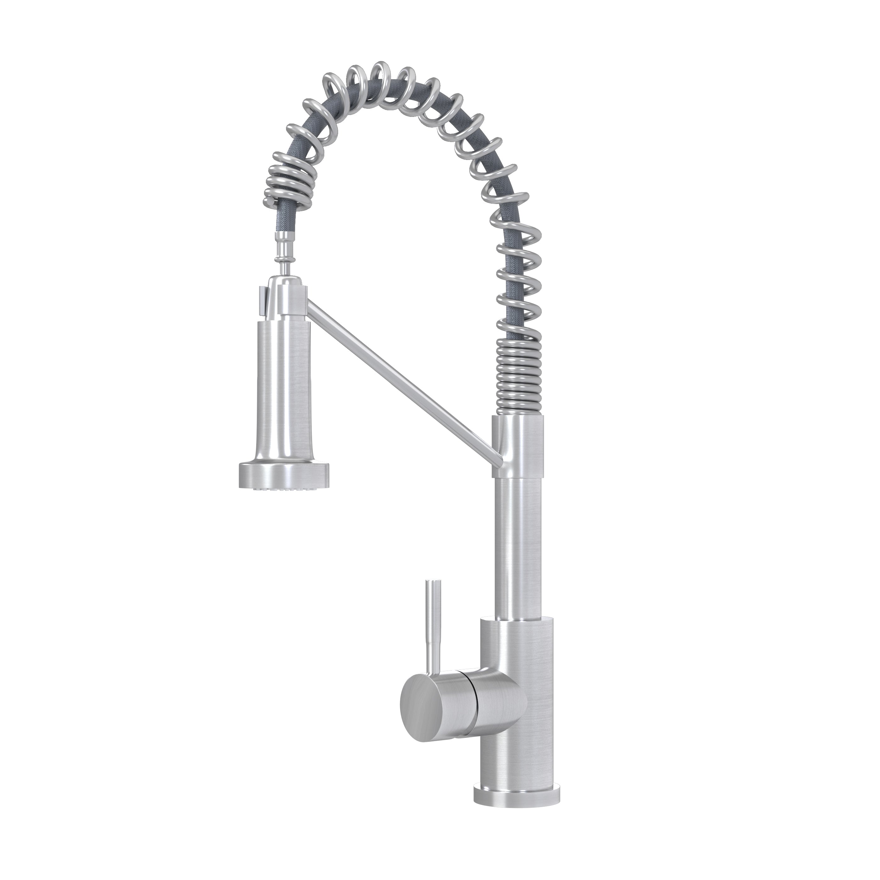 Bothwa Home CUPC Certified 19' Single Handle Kitchen Faucet (Brushed Nickel Finish)