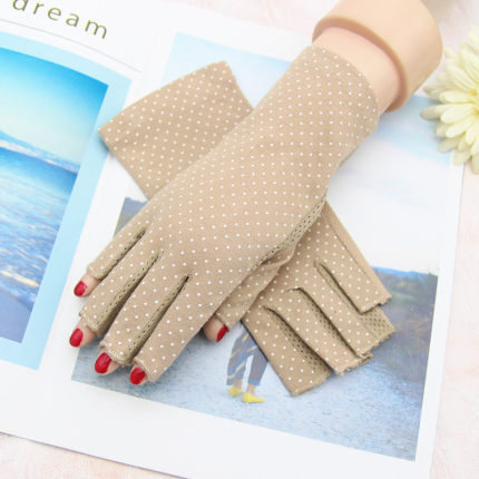 Summer Sun Protection Half Finger Gloves UV Protection Ultra-thin Driving