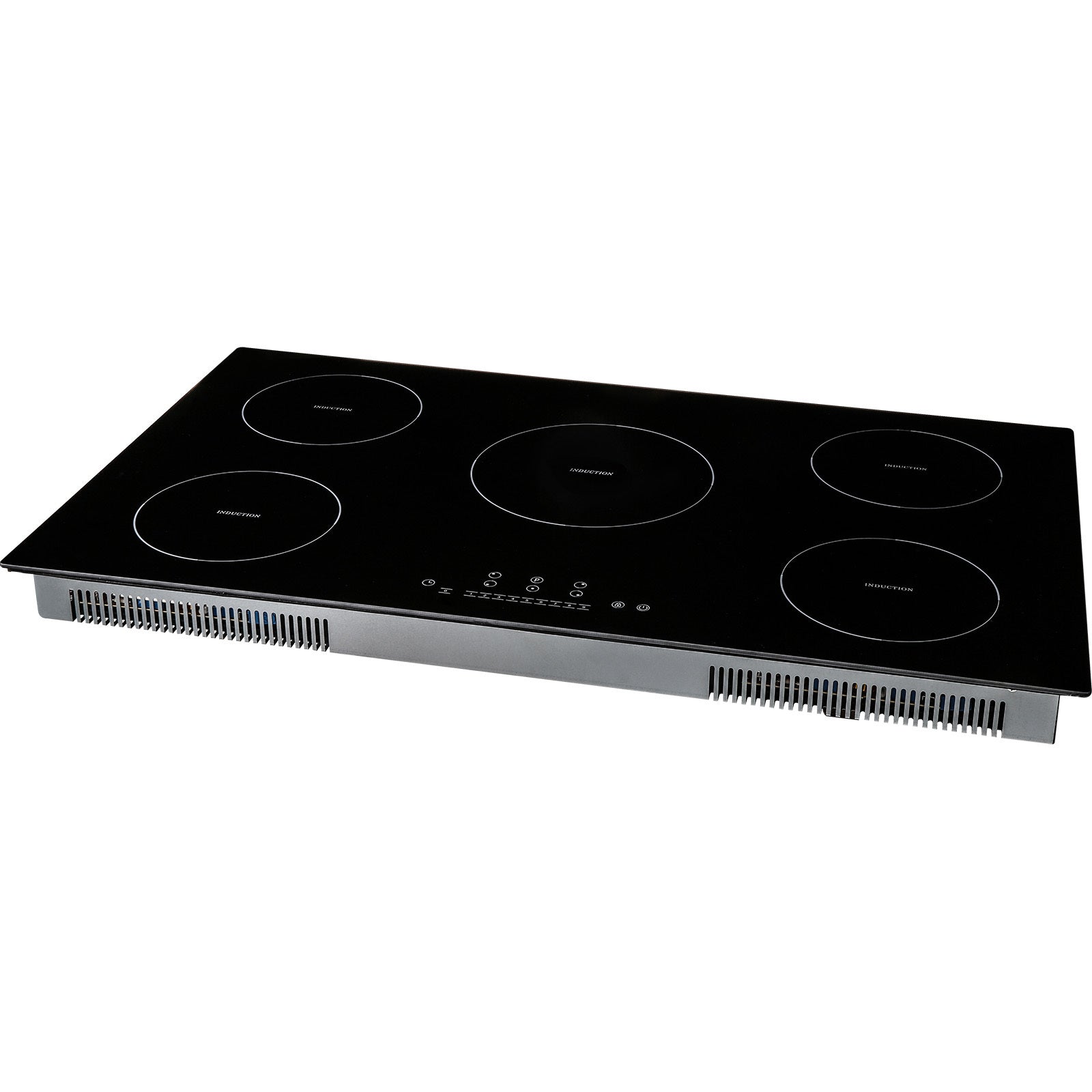 Electric Cooktop, 5 Burners, 36'' Induction Stove Top, Built-in Magnetic Cooktop 9200W, 9 Heating Level Multifunctional Burner, LED Touch Screen w/ Child Lock & Over-Temperature Protection