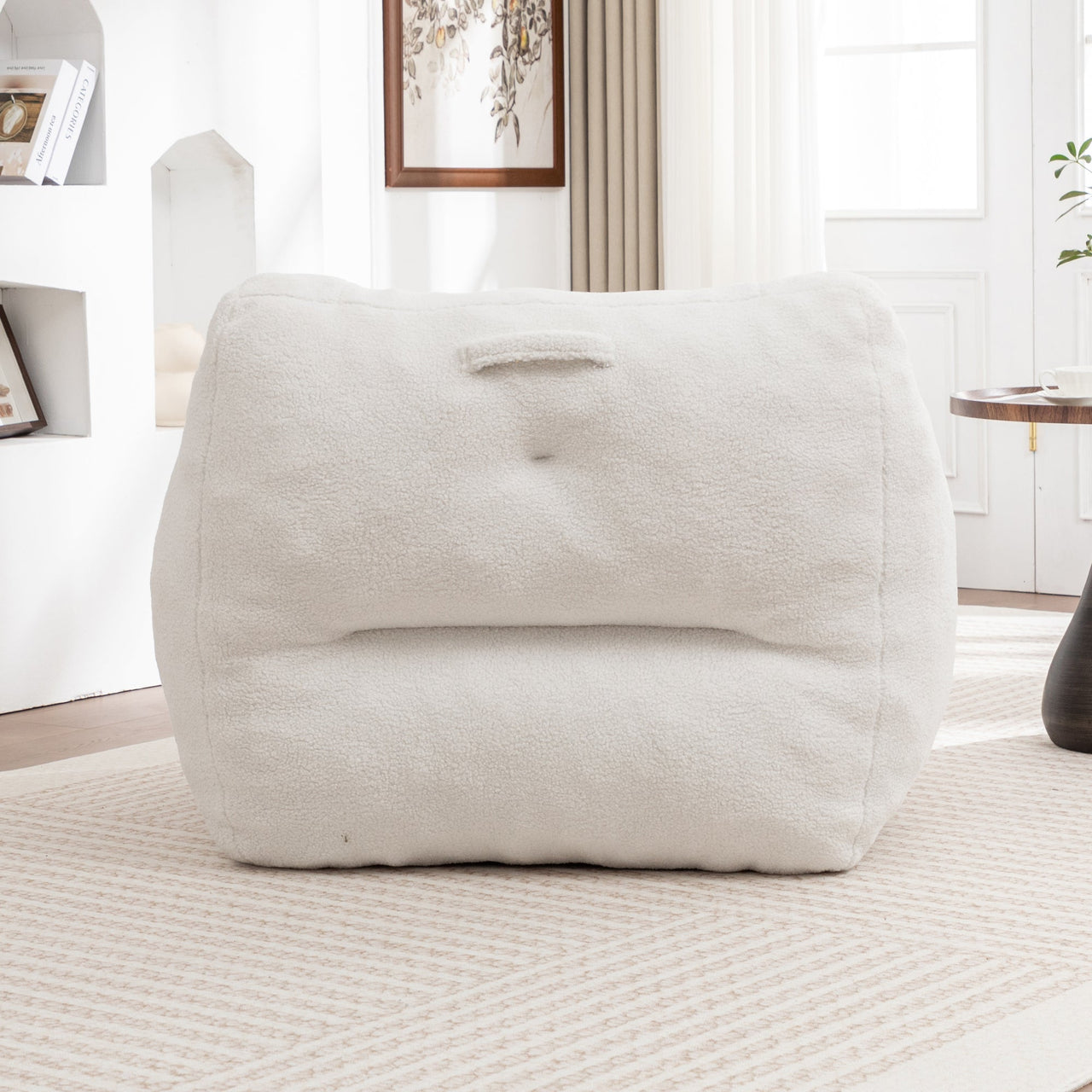 Bean Bag Chair, Bean Bag Sofa Chair with Armrests Stuffed High-Density Foam, Lazy Sofa Comfy Chairs BeanBag Chair for Adults in Living Room,Bedroom Reading