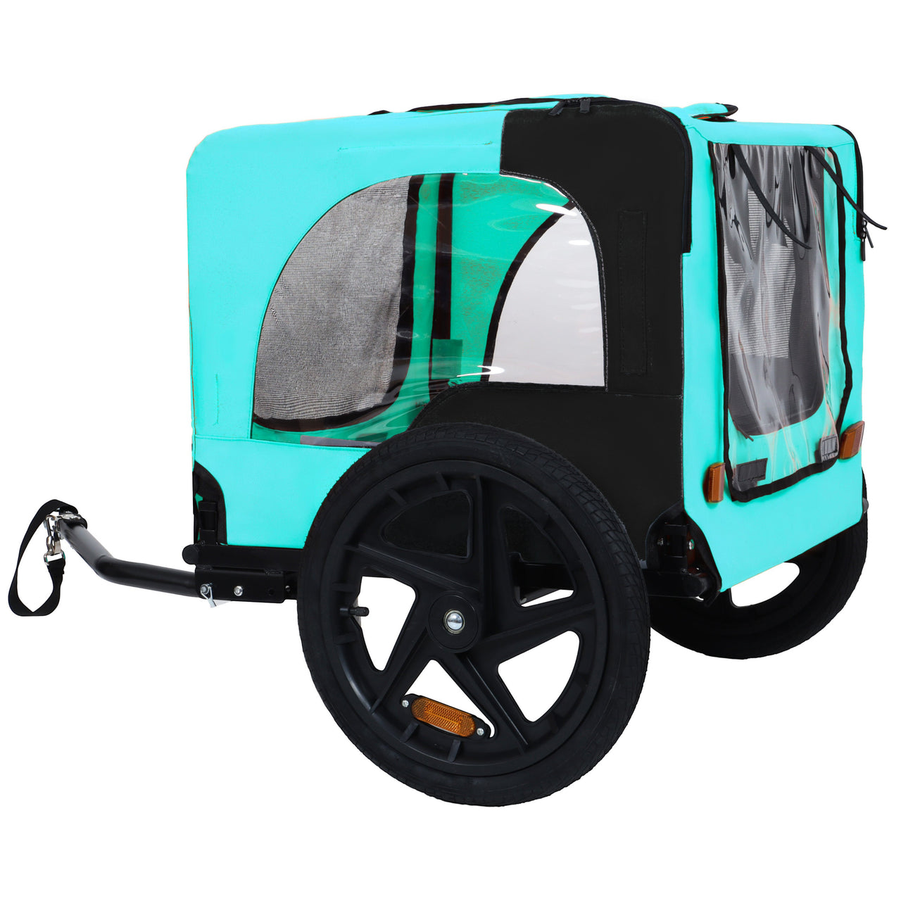 Pet Bike Trailer Dog Cart for Bicycle, Suitable for Small and Medium Pets, Easy Folding Cart Frame, Quick Release Wheel, Non-Slip Floor, Internal Leash