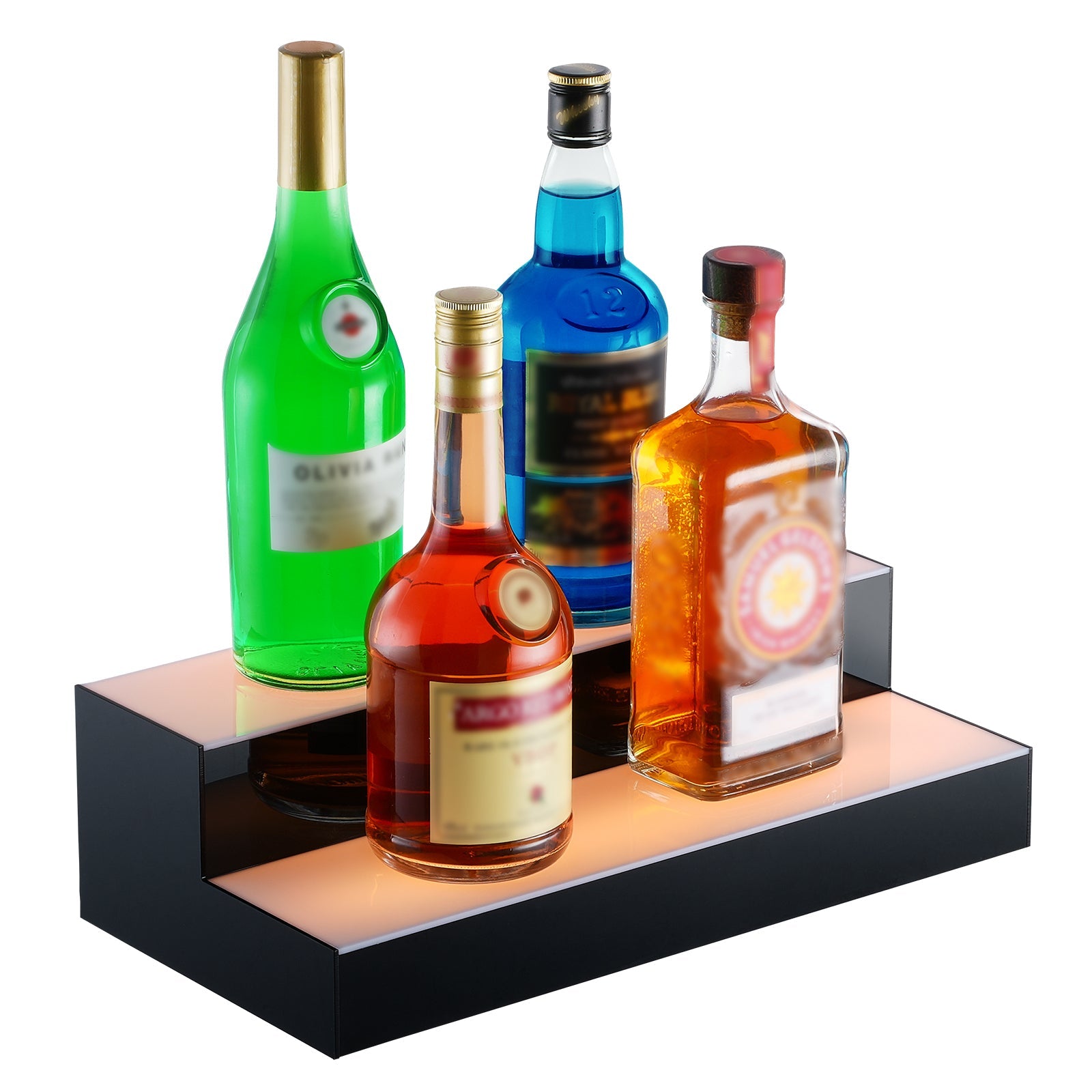 LED Lighted Liquor Bottle Display Bar Shelf RF & App Control 16' 2-Step
