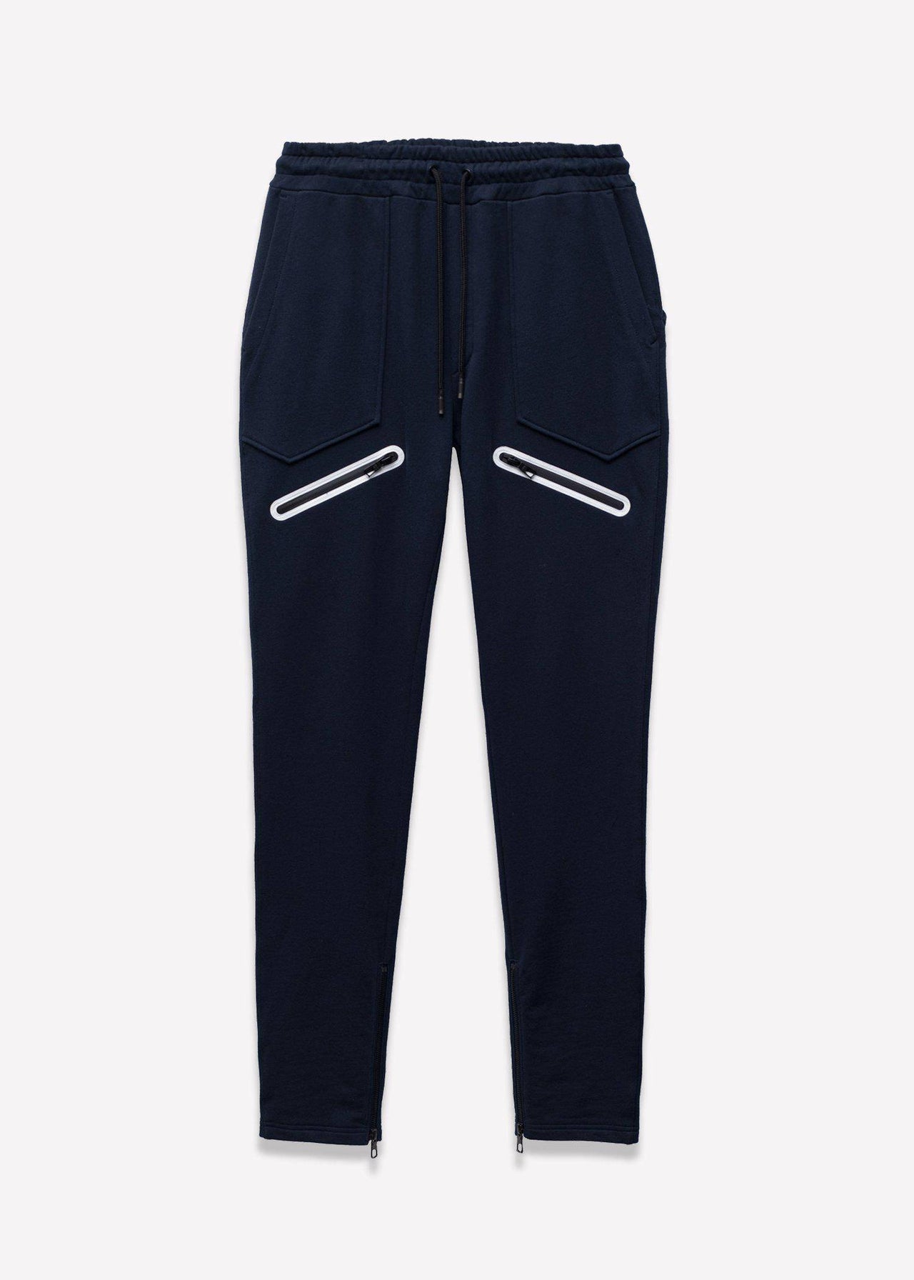 Men's  Zipper Pocket French Terry Sweatpants in Navy