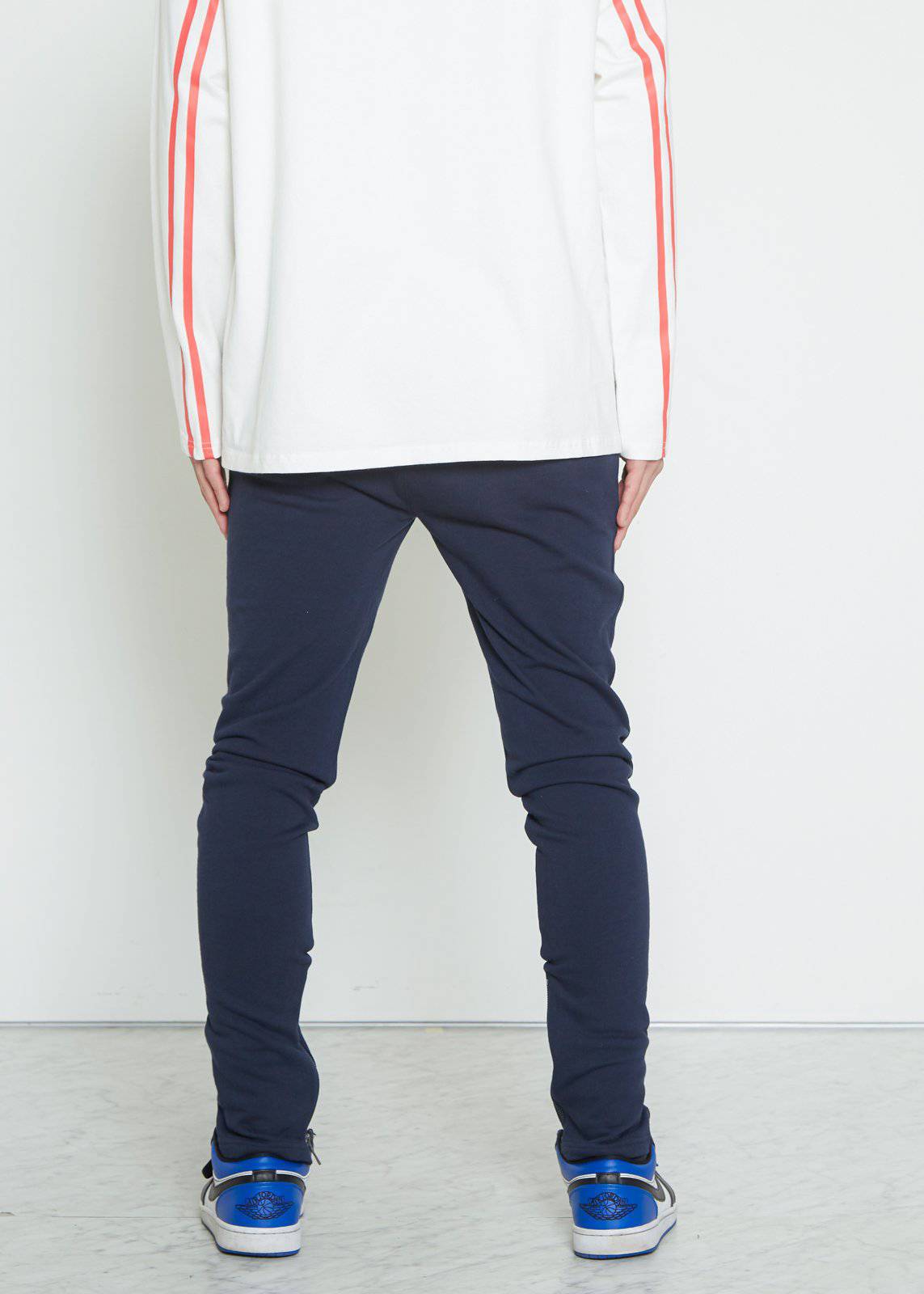 Men's  Zipper Pocket French Terry Sweatpants in Navy