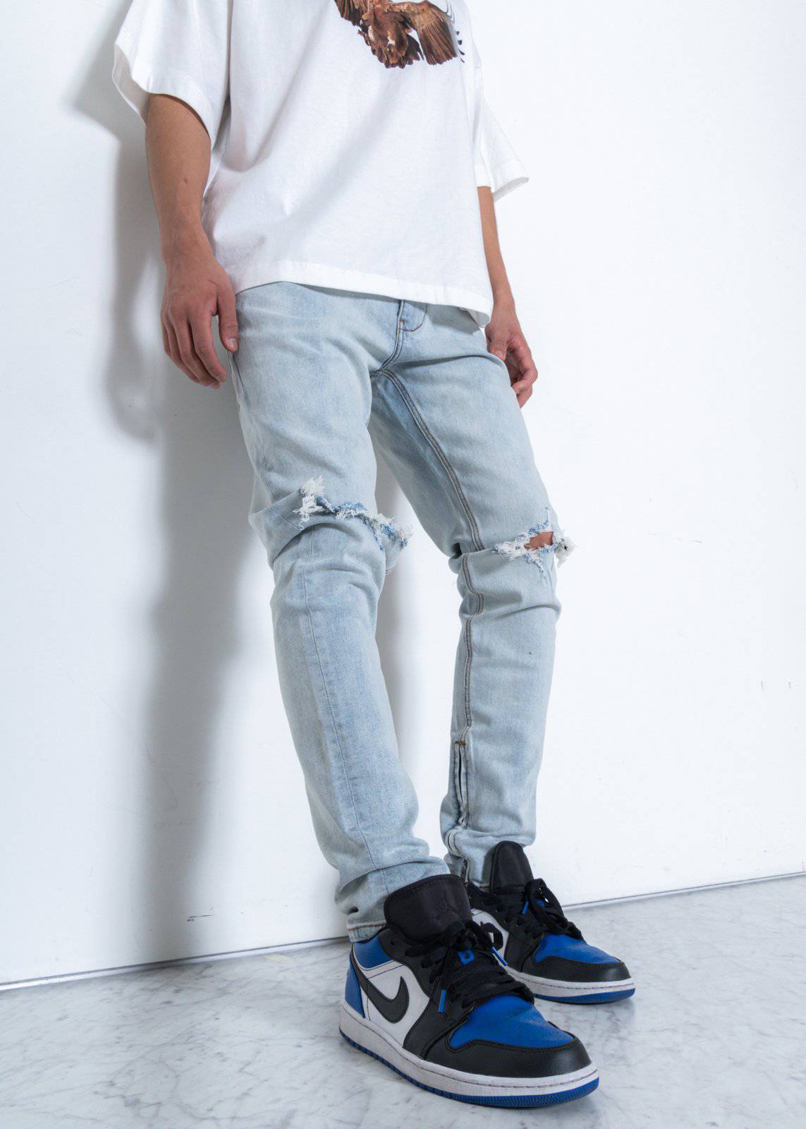Konus Men's Washed Out Slim Fit Denim