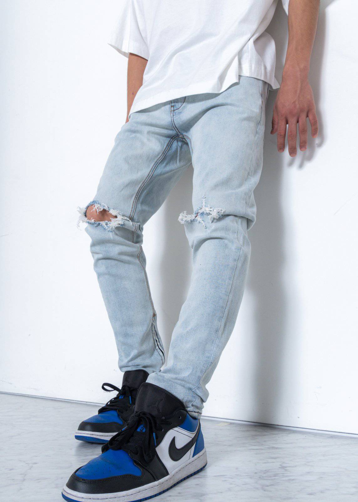 Konus Men's Washed Out Slim Fit Denim
