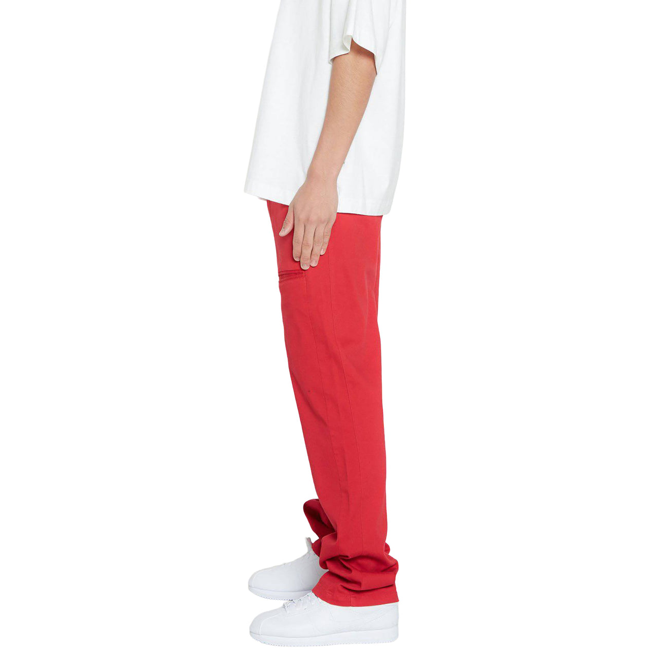 Konus Men's Baggy Chino Pants in Red