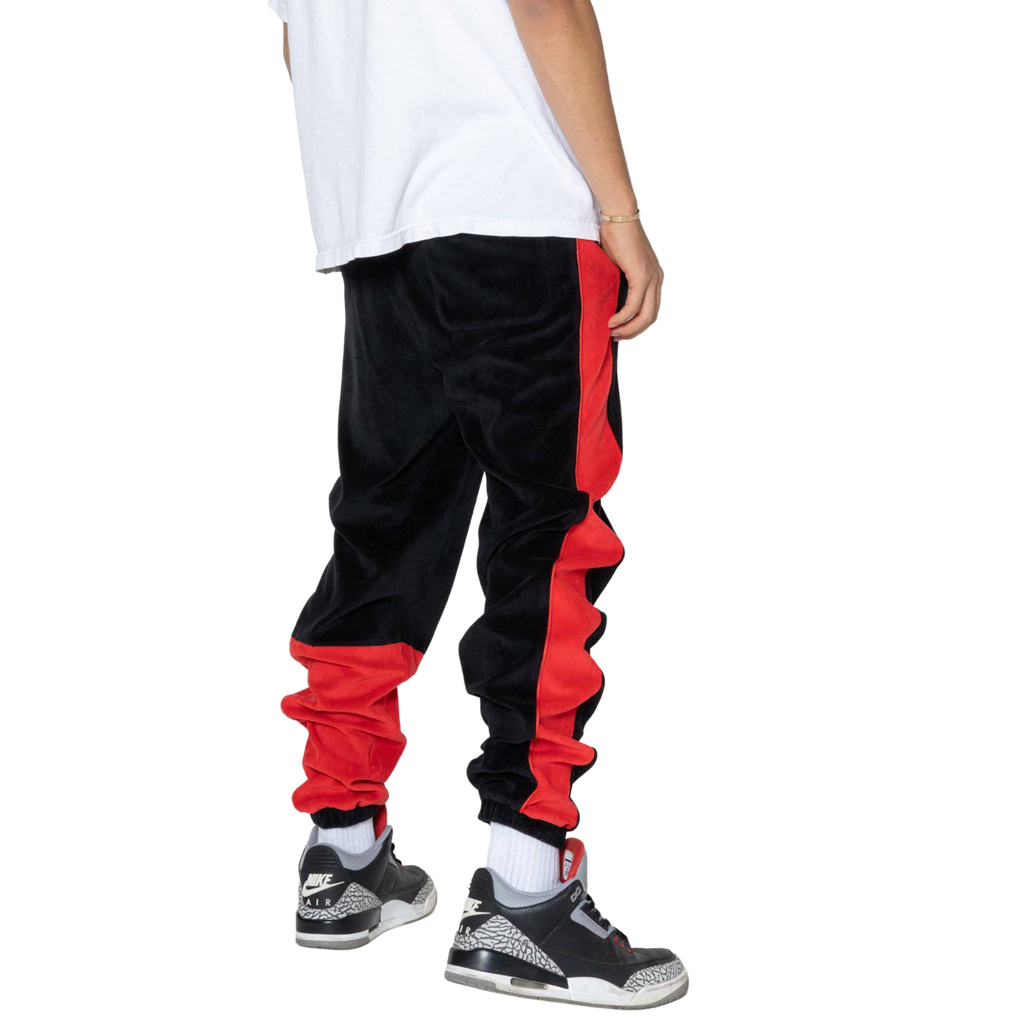 Blank State Men's Velour Team Pants in Black