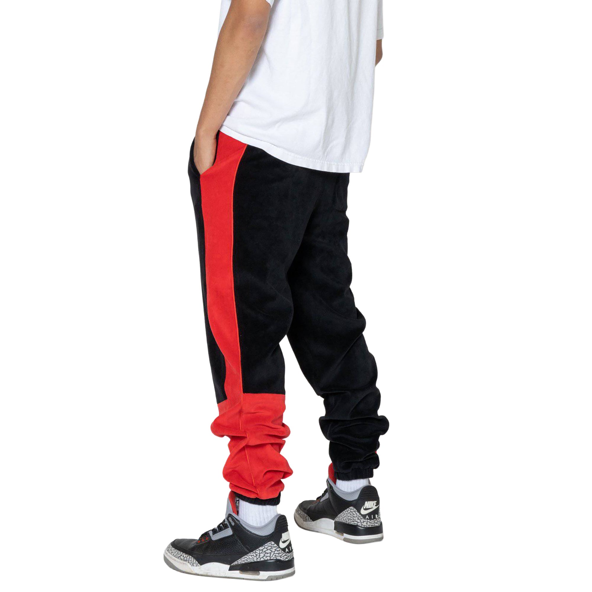 Blank State Men's Velour Team Pants in Black