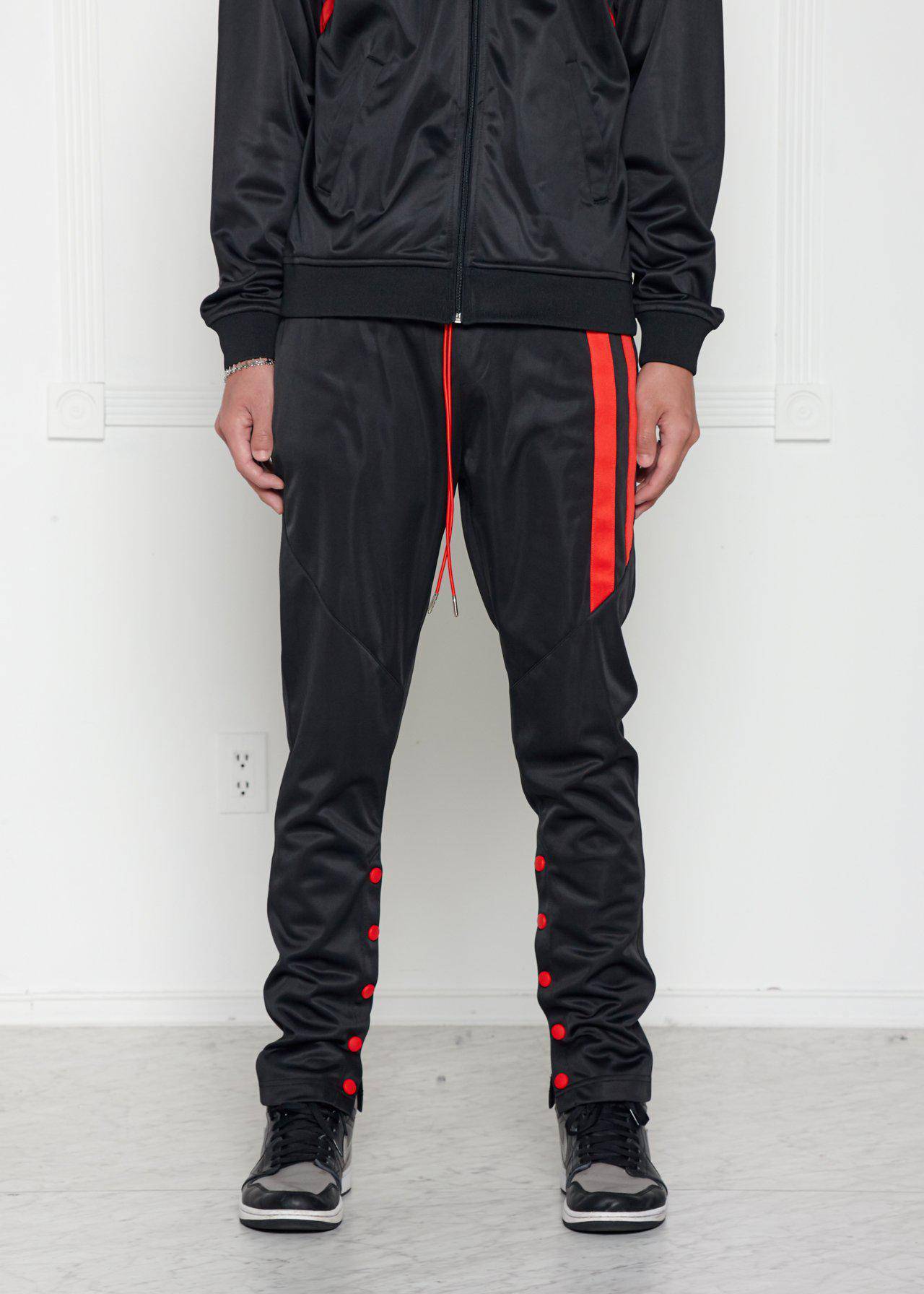 Blank State Men's Snap Track Pants in Black