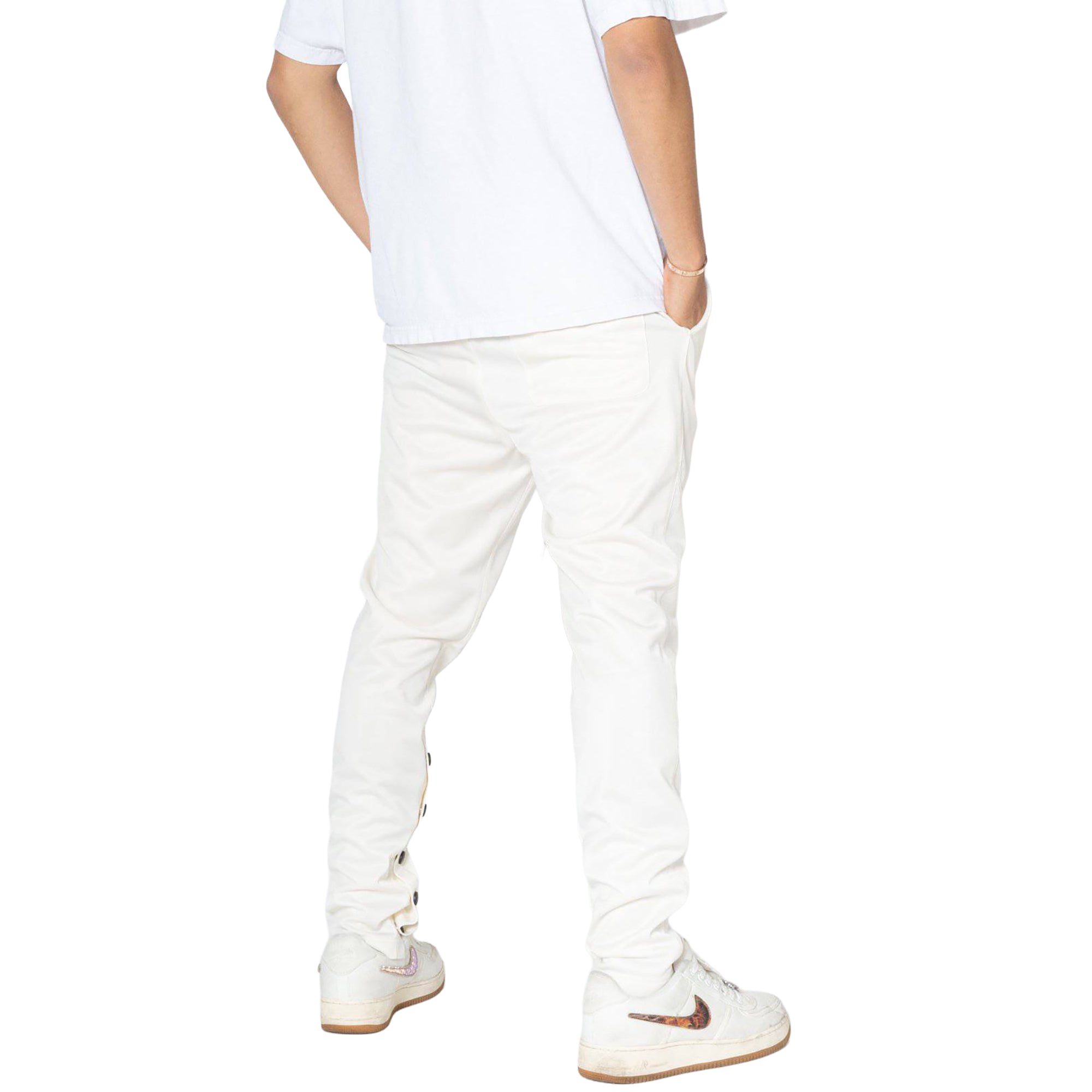 Blank State Men's Snap Track Pants in White