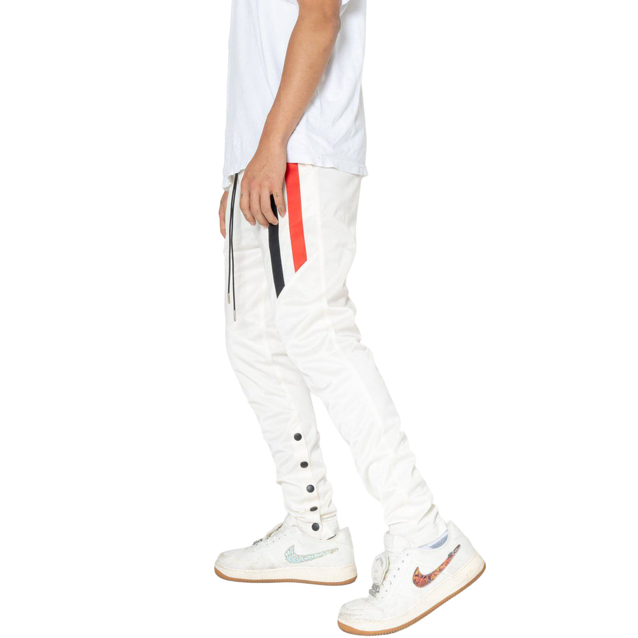 Blank State Men's Snap Track Pants in White