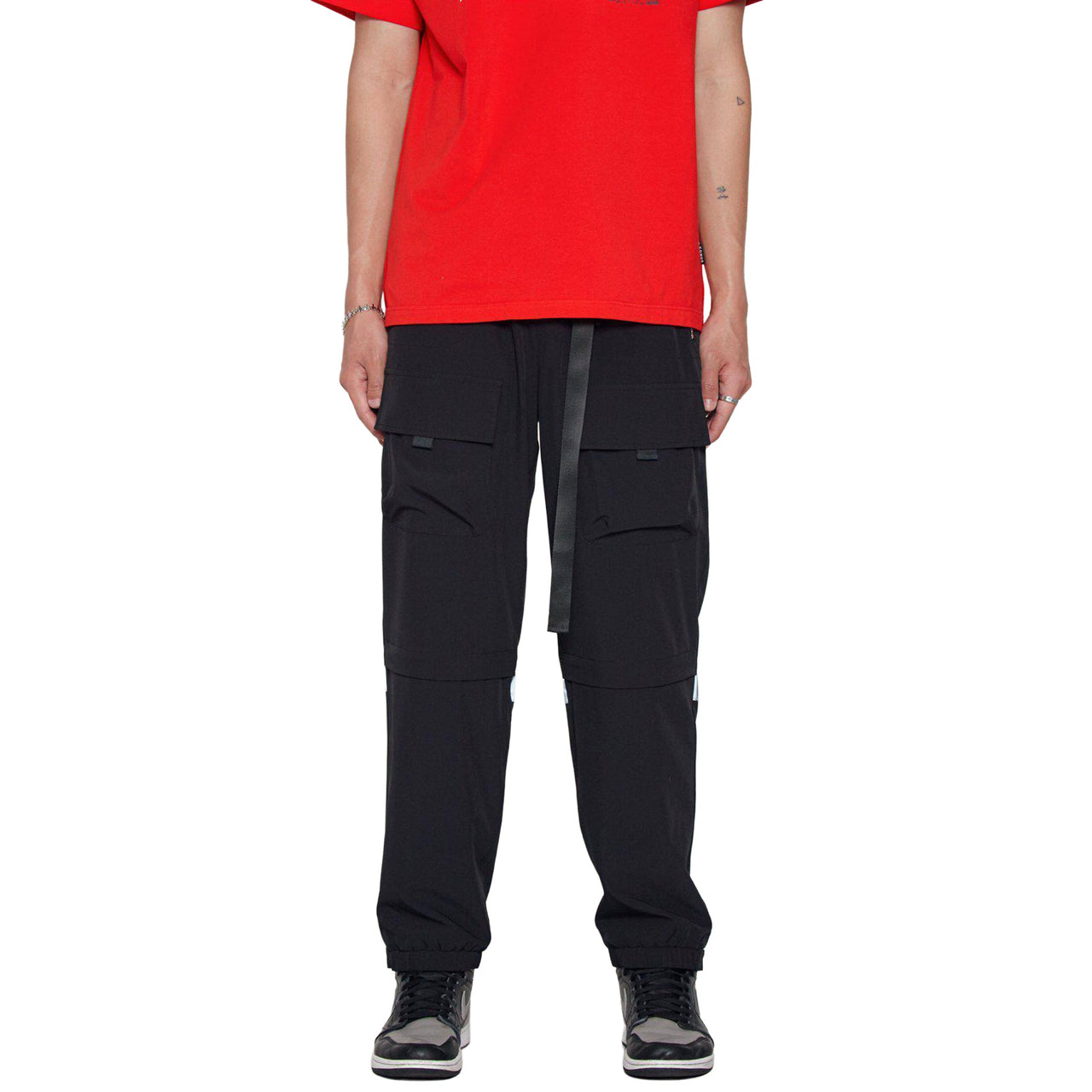 Konus Men's Reflective Wind Cargo Pants in Black
