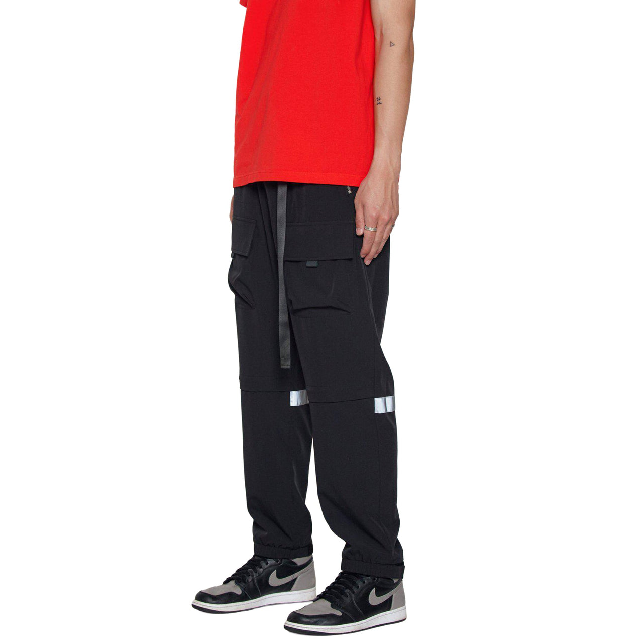 Konus Men's Reflective Wind Cargo Pants in Black
