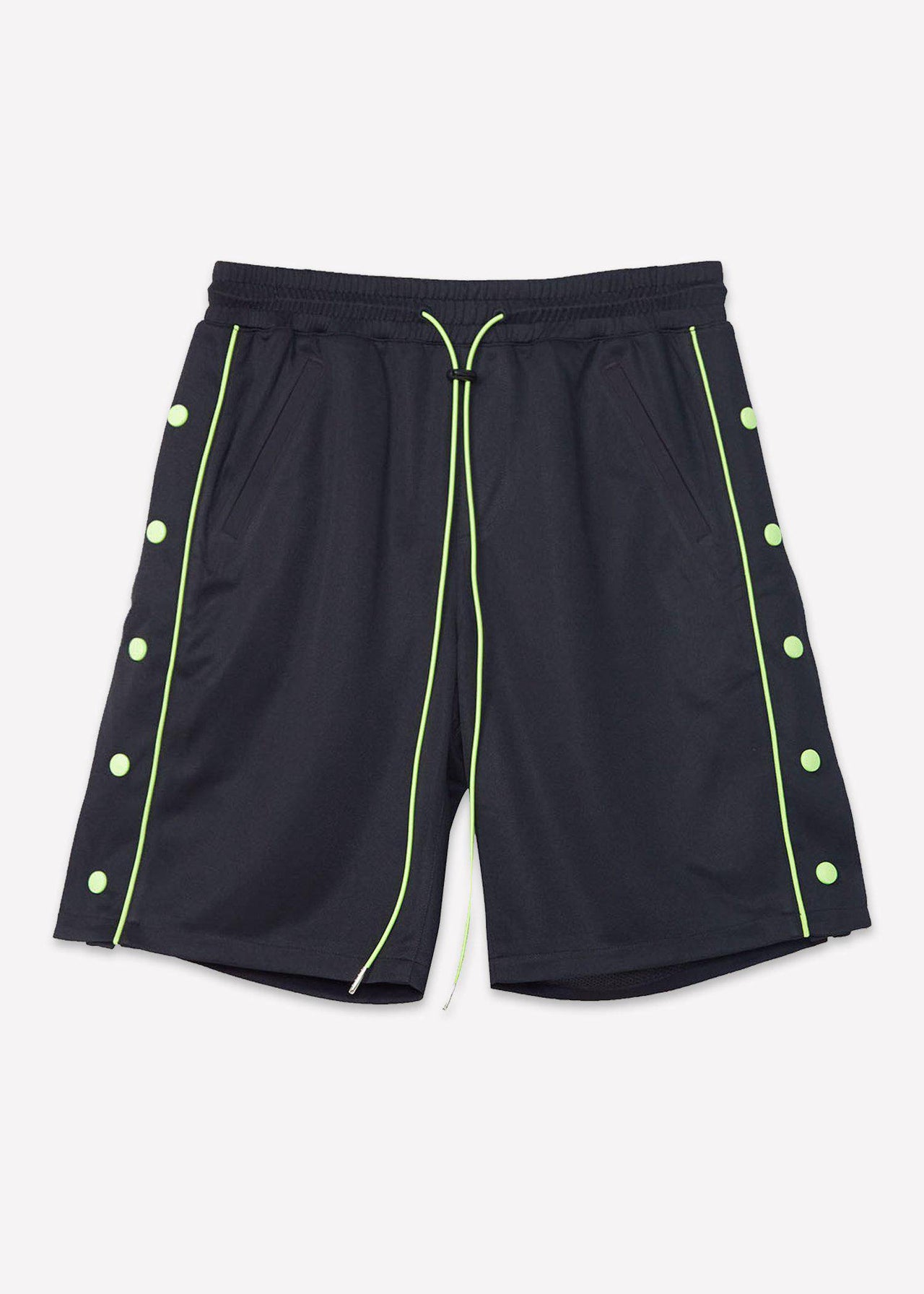 Blank State Men's Snap Button Gym Shorts in Black
