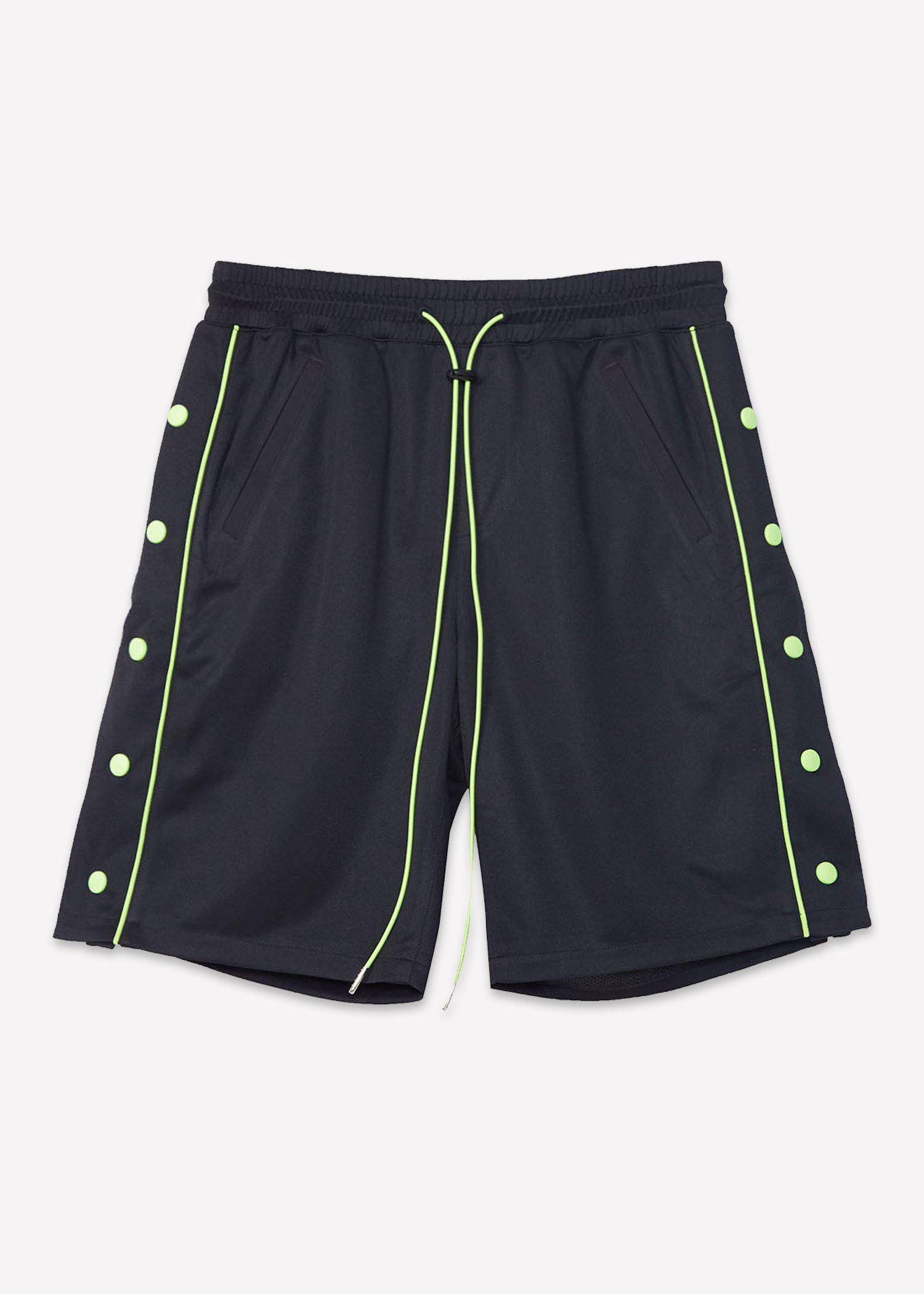 Blank State Men's Snap Button Gym Shorts in Black