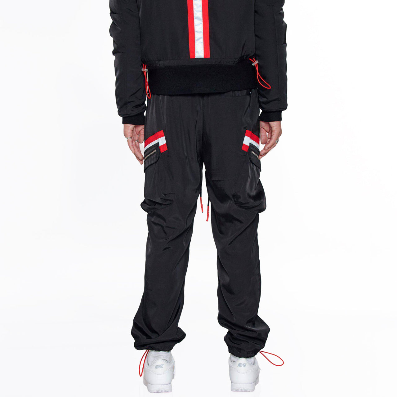 Konus Men's Reflective Tape Utility Cargo Pants in Black