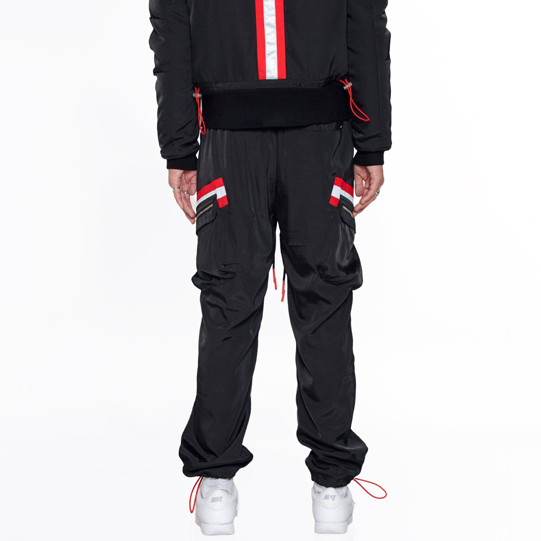 Konus Men's Reflective Tape Utility Cargo Pants in Black