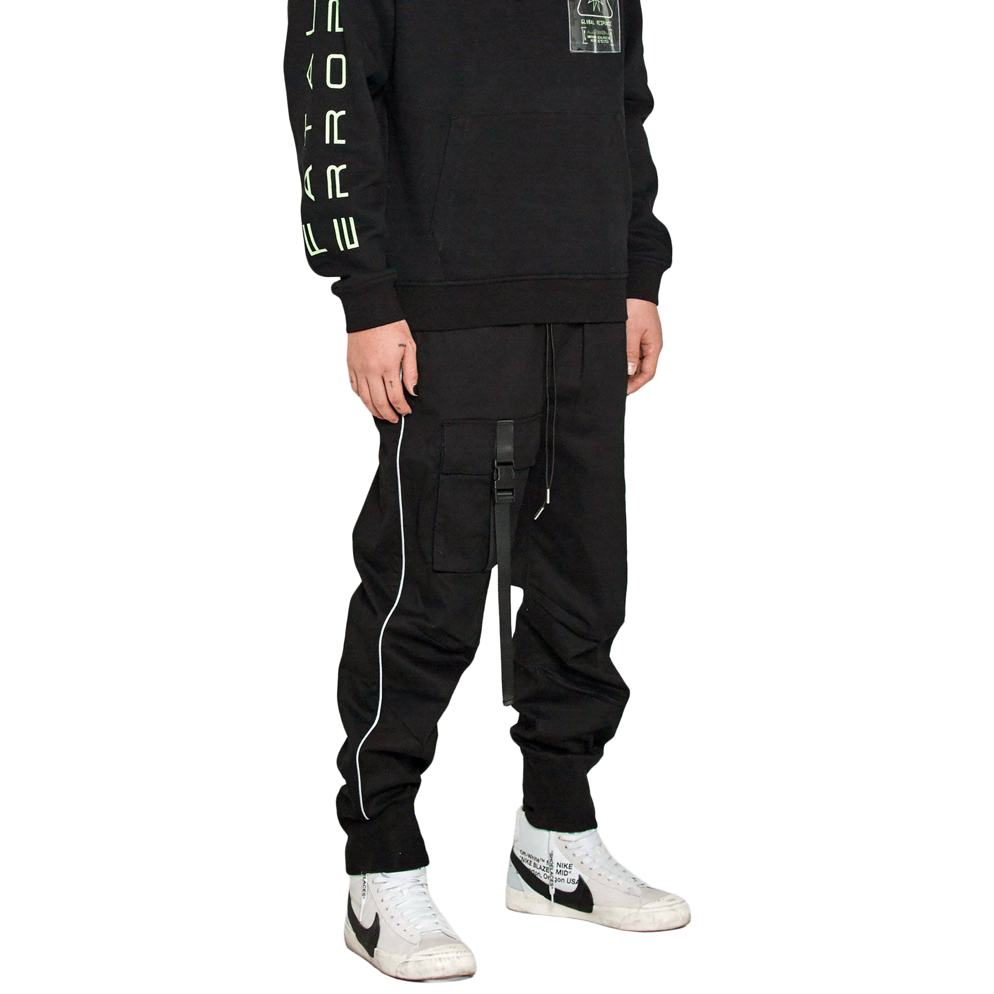 Konus Men's Tactical Strap Cargo Joggers in Black