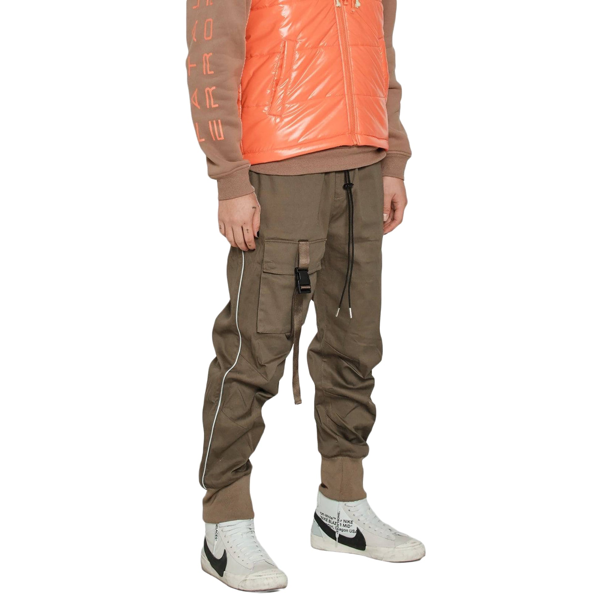 Konus Men's Tactical Strap Cargo Joggers in Tobacco