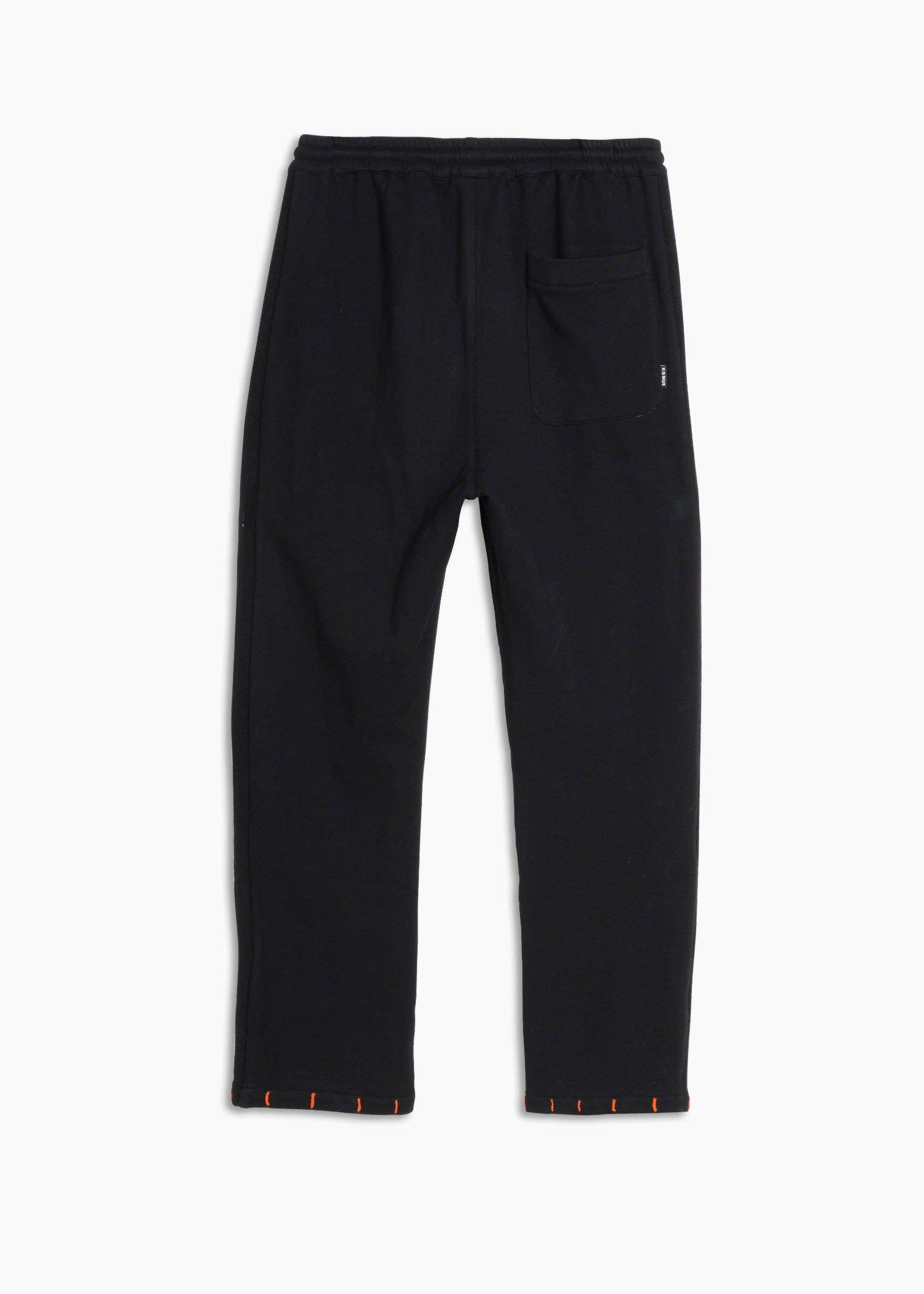 Konus Men's Wide Leg Sweatpants in Black