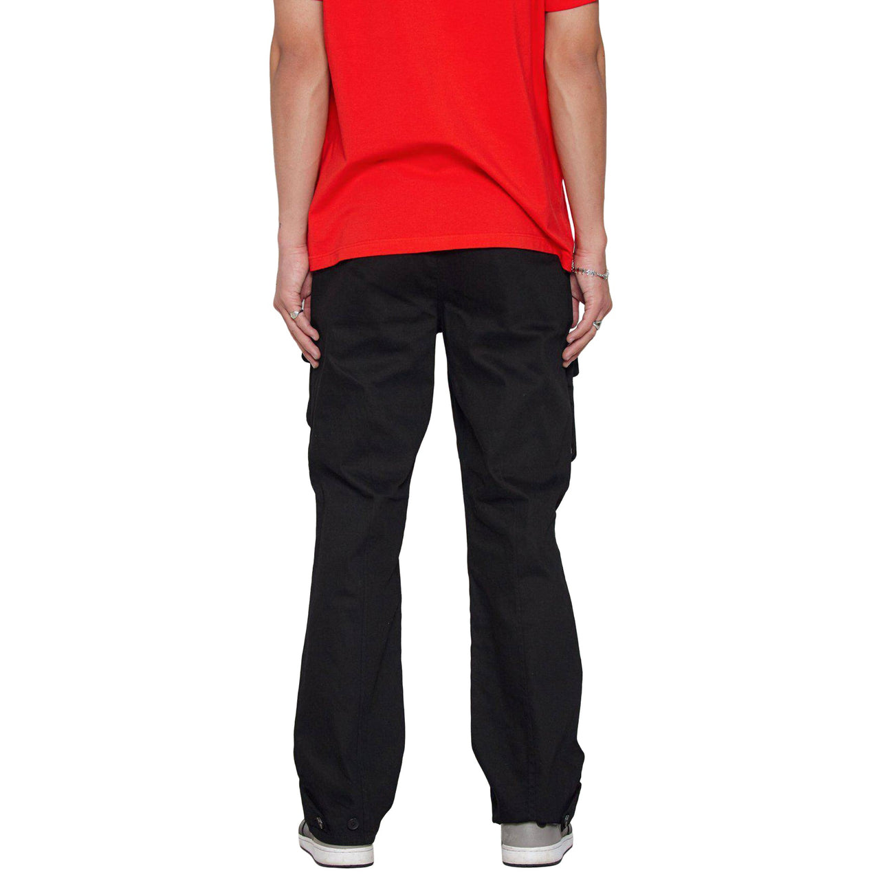 Konus Men's Cargo Pants with Removable Pocket in Black