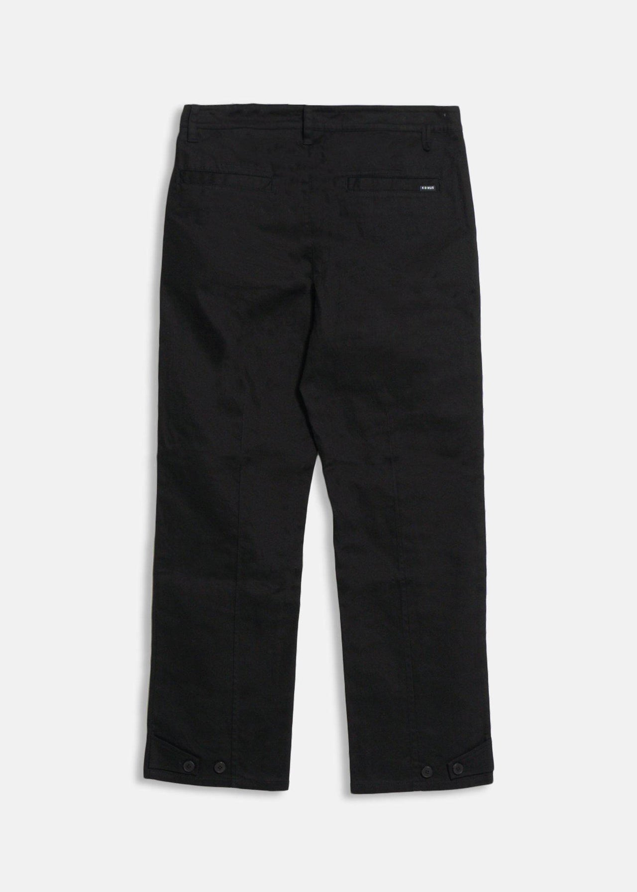 Konus Men's Cargo Pants with Removable Pocket in Black