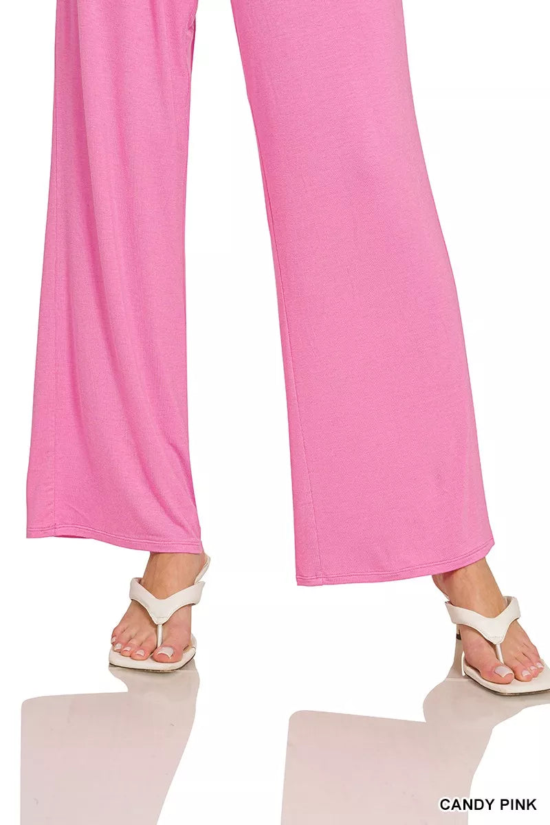 Zenana V-neck Oversized Top & Pants Set