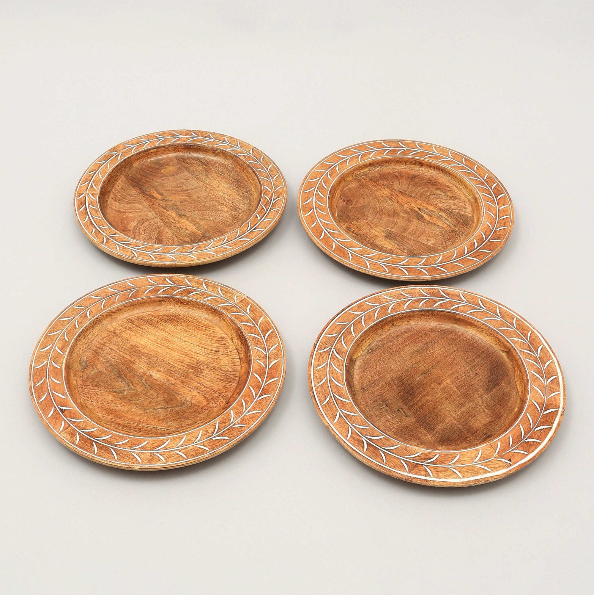 Handcrafted 13' Wood Charger Plate  Wooden Dinning Placemat Artisan Wood Tableware