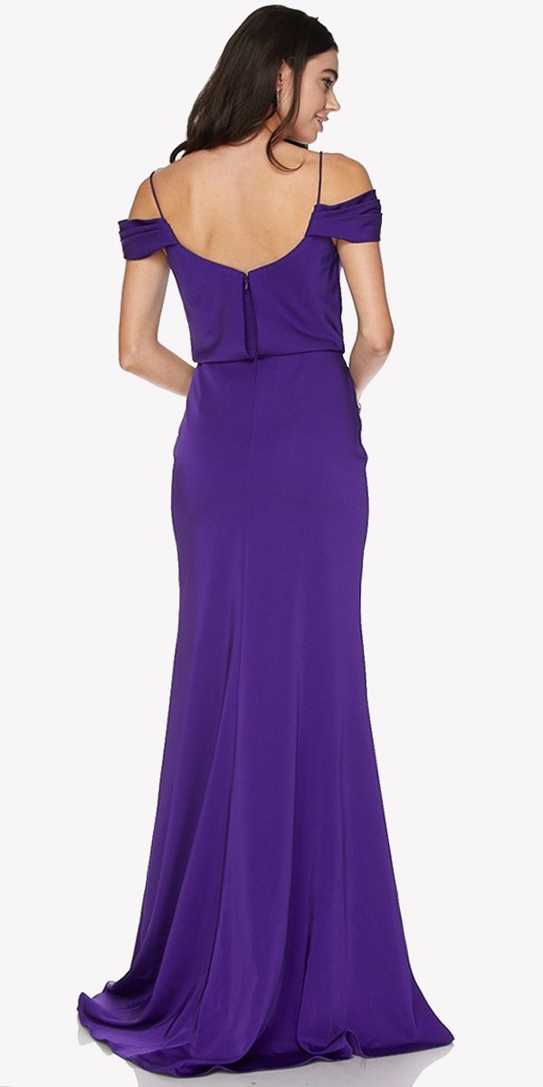 Juliet 641 Off Shoulder Long Dress Spaghetti Strap